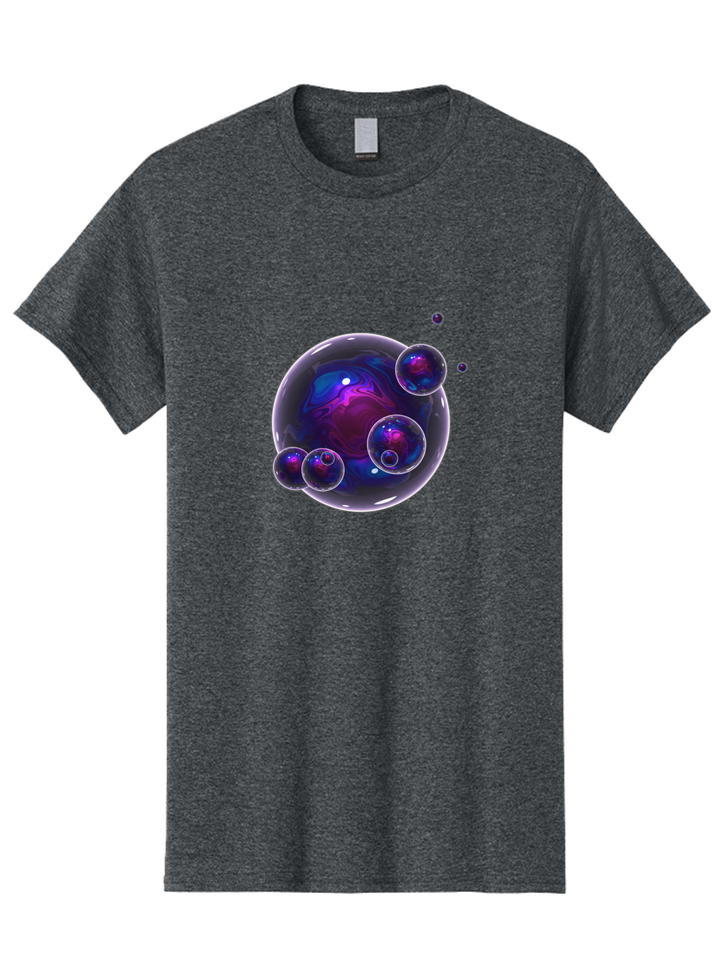 Purple-Bubbles-1 Men'S Graphic Tee, 100% Cotton, Comfortable Casual Summer Wear, Machine Washable, Vintage Camera, Old Camera, Antique Camera, Black Camera, Classic Photography, Photography Equipment, Nostalgic Device, Film Camera, Camera Art Ban213