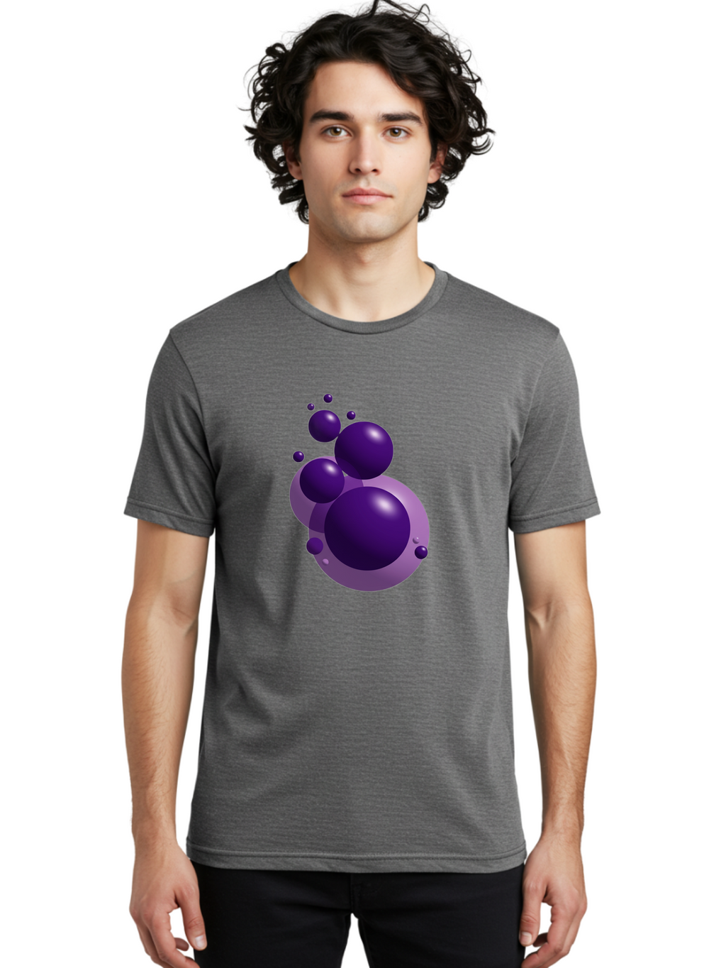Purple-Bubbles Men'S Graphic Tee, 100% Cotton, Comfortable Casual Summer Wear, Machine Washable, Vintage Camera, Old Camera, Antique Camera, Black Camera, Classic Photography, Photography Equipment, Nostalgic Device, Film Camera, Camera Art Ban214