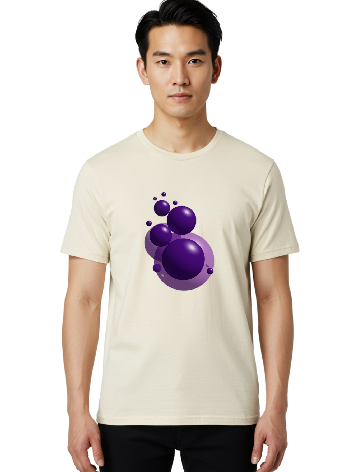 Purple-Bubbles Men'S Graphic Tee, 100% Cotton, Comfortable Casual Summer Wear, Machine Washable, Vintage Camera, Old Camera, Antique Camera, Black Camera, Classic Photography, Photography Equipment, Nostalgic Device, Film Camera, Camera Art Ban214