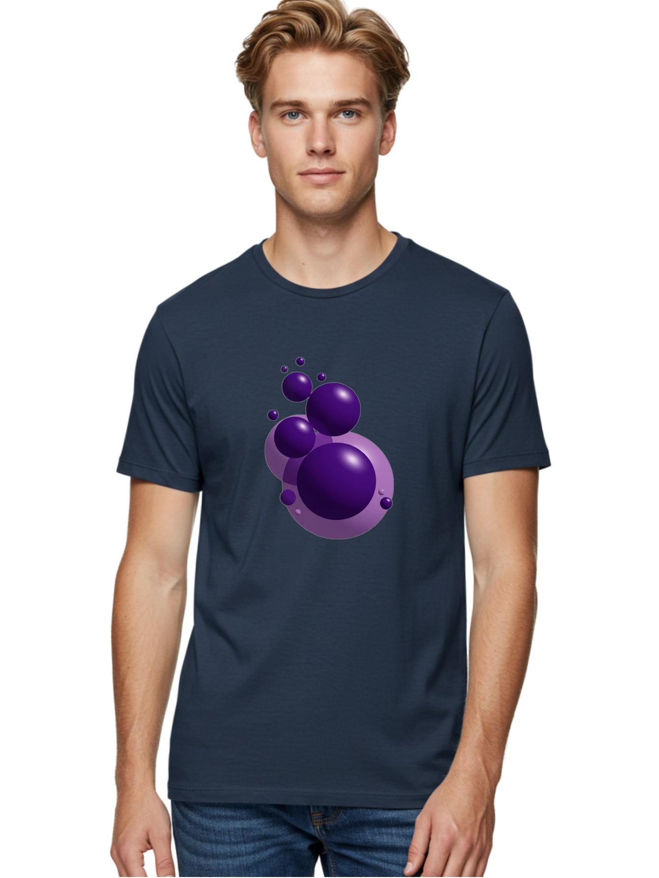 Purple-Bubbles Men'S Graphic Tee, 100% Cotton, Comfortable Casual Summer Wear, Machine Washable, Vintage Camera, Old Camera, Antique Camera, Black Camera, Classic Photography, Photography Equipment, Nostalgic Device, Film Camera, Camera Art Ban214