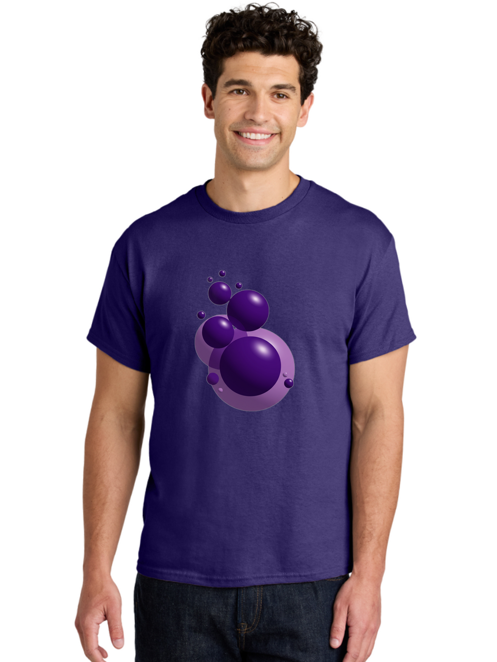 Purple-Bubbles Men'S Graphic Tee, 100% Cotton, Comfortable Casual Summer Wear, Machine Washable, Vintage Camera, Old Camera, Antique Camera, Black Camera, Classic Photography, Photography Equipment, Nostalgic Device, Film Camera, Camera Art Ban214