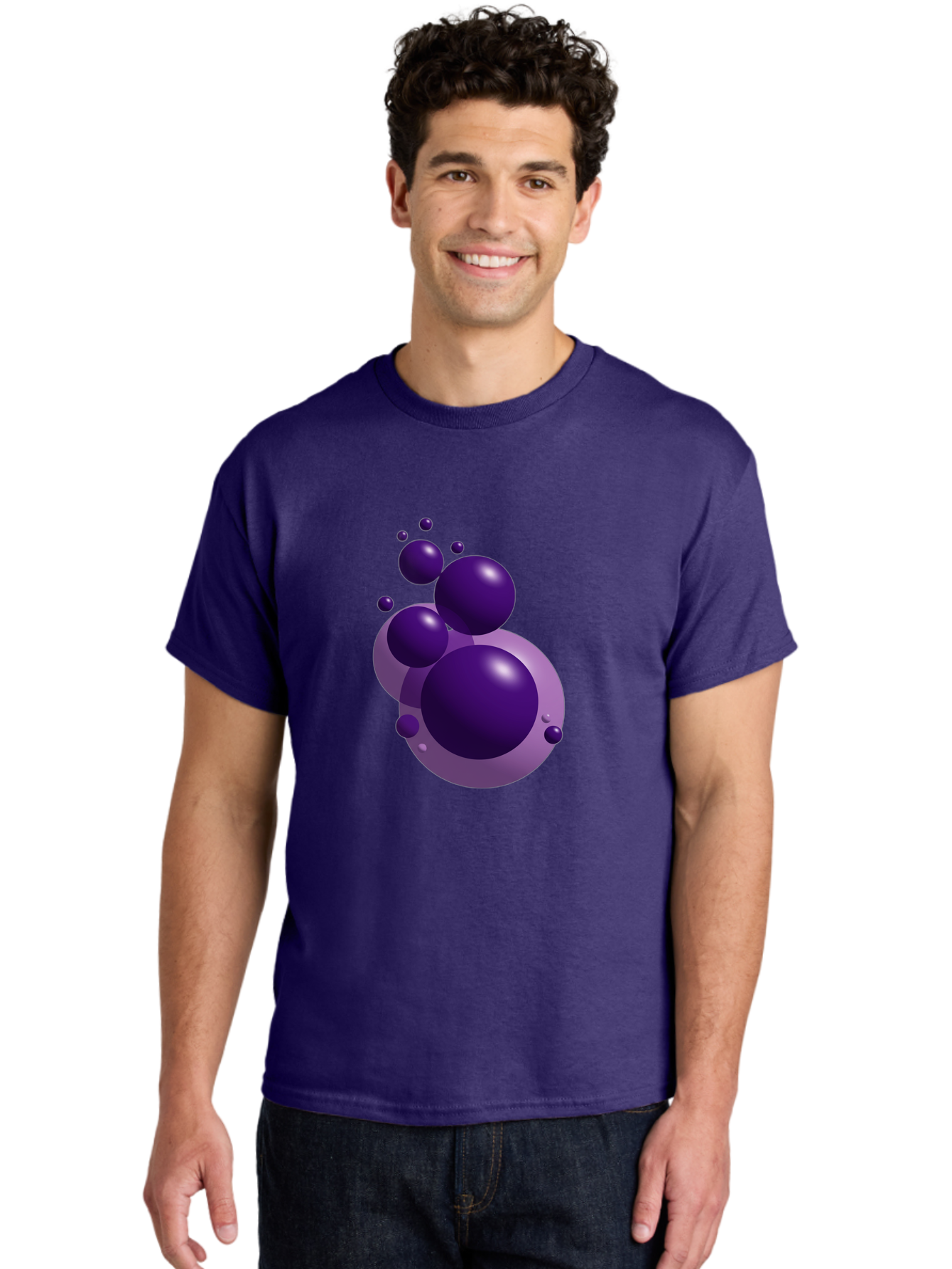 Purple-Bubbles Men'S Graphic Tee, 100% Cotton, Comfortable Casual Summer Wear, Machine Washable, Vintage Camera, Old Camera, Antique Camera, Black Camera, Classic Photography, Photography Equipment, Nostalgic Device, Film Camera, Camera Art Ban214
