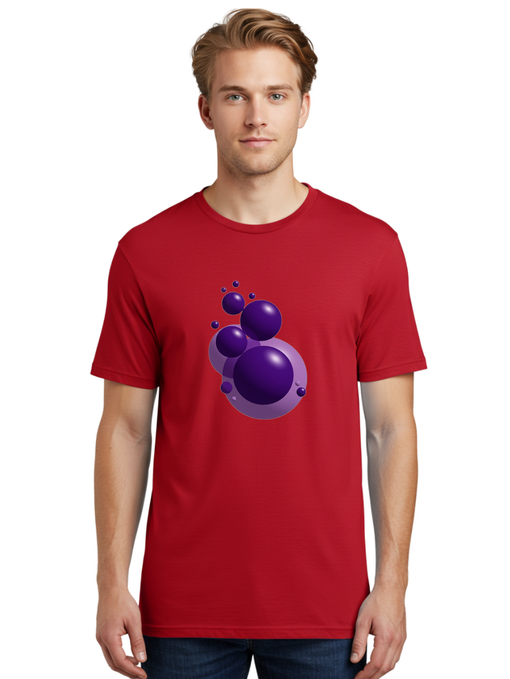 Purple-Bubbles Men'S Graphic Tee, 100% Cotton, Comfortable Casual Summer Wear, Machine Washable, Vintage Camera, Old Camera, Antique Camera, Black Camera, Classic Photography, Photography Equipment, Nostalgic Device, Film Camera, Camera Art Ban214