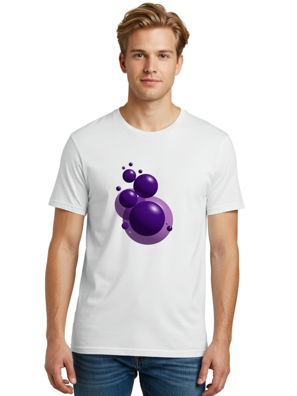 Purple-Bubbles Men'S Graphic Tee, 100% Cotton, Comfortable Casual Summer Wear, Machine Washable, Vintage Camera, Old Camera, Antique Camera, Black Camera, Classic Photography, Photography Equipment, Nostalgic Device, Film Camera, Camera Art Ban214