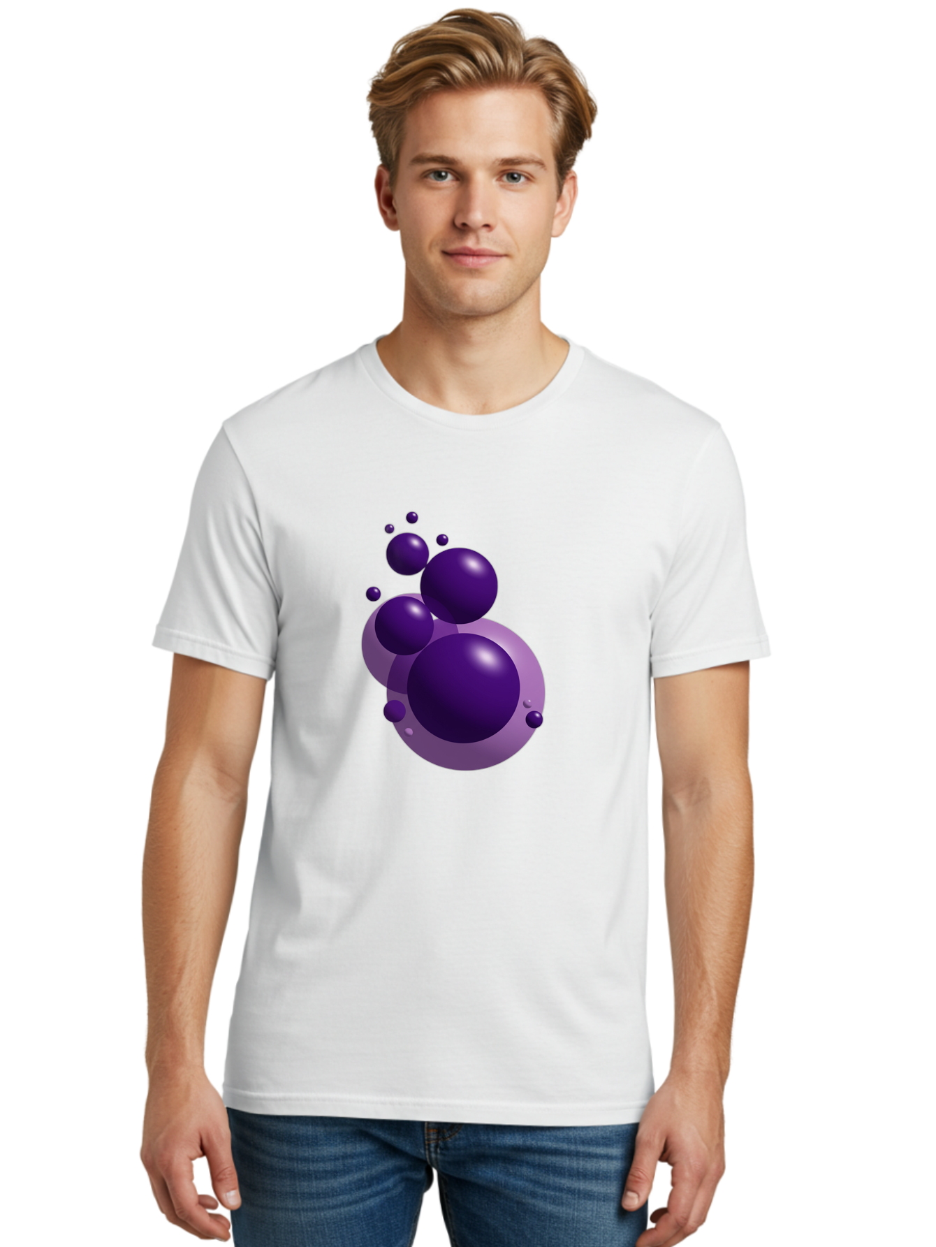Purple-Bubbles Men'S Graphic Tee, 100% Cotton, Comfortable Casual Summer Wear, Machine Washable, Vintage Camera, Old Camera, Antique Camera, Black Camera, Classic Photography, Photography Equipment, Nostalgic Device, Film Camera, Camera Art Ban214