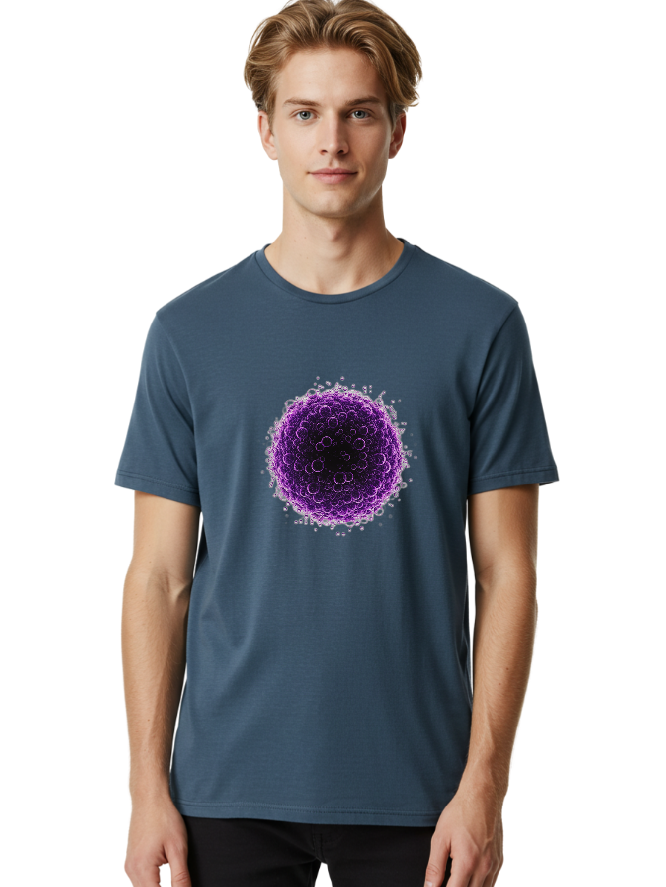 Purple-Cell Men'S Graphic Tee, 100% Cotton, Comfortable Casual Summer Wear, Machine Washable, Vintage Camera, Old Camera, Antique Camera, Black Camera, Classic Photography, Photography Equipment, Nostalgic Device, Film Camera, Camera Art Ban215