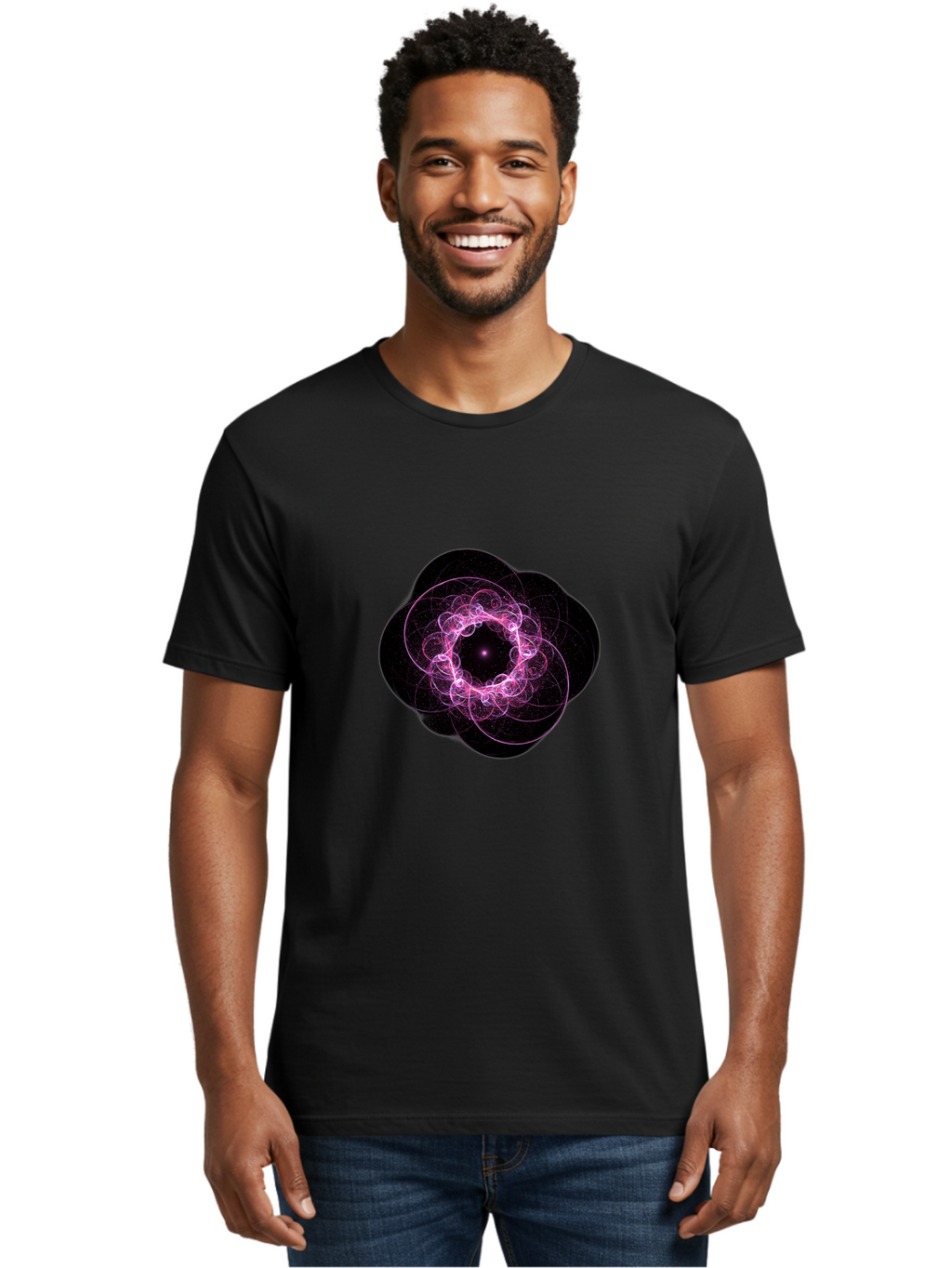 Purple-Fractal-Flower Men'S Graphic Tee, 100% Cotton, Comfortable Casual Summer Wear, Machine Washable, Vintage Camera, Old Camera, Antique Camera, Black Camera, Classic Photography, Photography Equipment, Nostalgic Device, Film Camera, Ban222