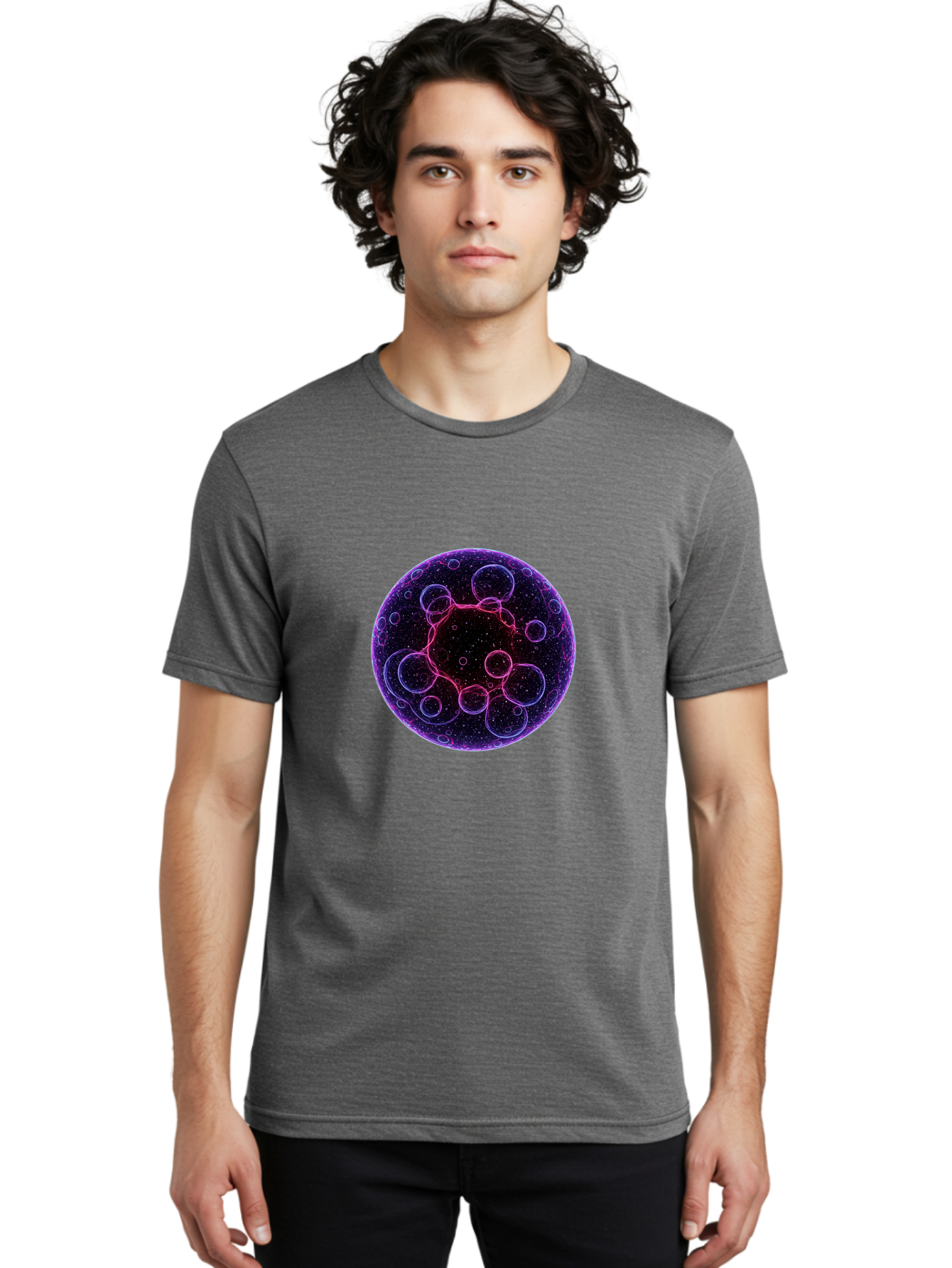 Purple-Sphere-With-Bubbles Men'S Graphic Tee, 100% Cotton, Comfortable Casual Summer Wear, Machine Washable, Vintage Camera, Old Camera, Antique Camera, Black Camera, Classic Photography, Photography Equipment, Nostalgic Device, Film Camera, Ban227