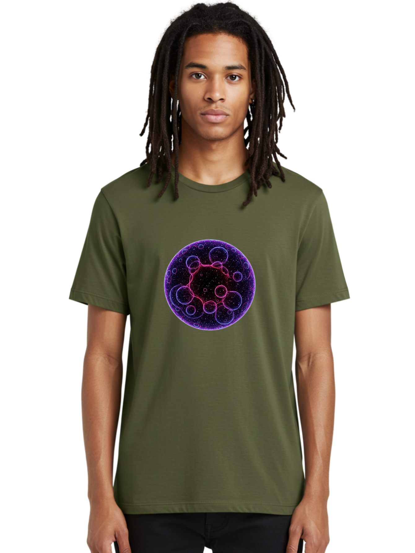 Purple-Sphere-With-Bubbles Men'S Graphic Tee, 100% Cotton, Comfortable Casual Summer Wear, Machine Washable, Vintage Camera, Old Camera, Antique Camera, Black Camera, Classic Photography, Photography Equipment, Nostalgic Device, Film Camera, Ban227