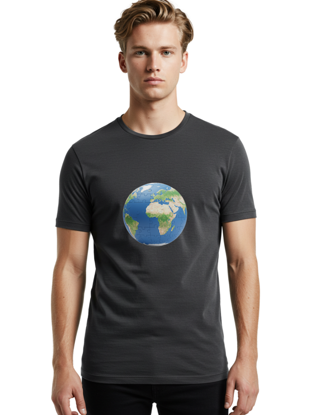 Puzzle-Globe Men'S Graphic Tee, 100% Cotton, Comfortable Casual Summer Wear, Machine Washable, Vintage Camera, Old Camera, Antique Camera, Black Camera, Classic Photography, Photography Equipment, Nostalgic Device, Film Camera, Camera Art Ban230