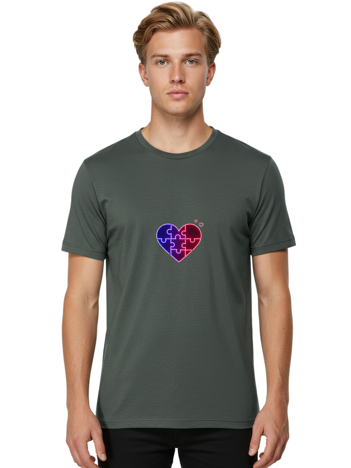 Puzzled-Heart Men'S Graphic Tee, 100% Cotton, Comfortable Casual Summer Wear, Machine Washable, Vintage Camera, Old Camera, Antique Camera, Black Camera, Classic Photography, Photography Equipment, Nostalgic Device, Film Camera, Camera Art Ban231