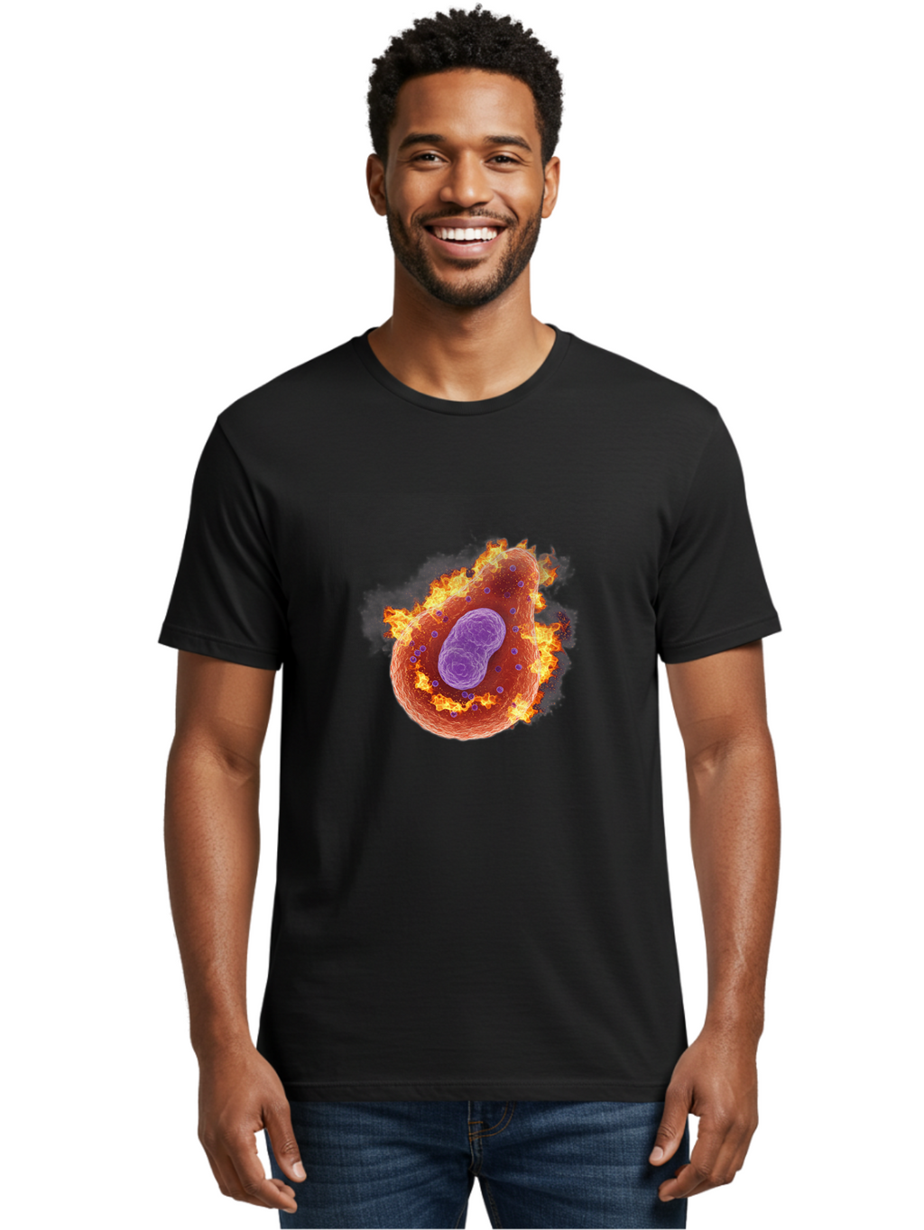 Pyroptosis-Cell Men'S Graphic Tee, 100% Cotton, Comfortable Casual Summer Wear, Machine Washable, Vintage Camera, Old Camera, Antique Camera, Black Camera, Classic Photography, Photography Equipment, Nostalgic Device, Film Camera, Camera Art Ban233