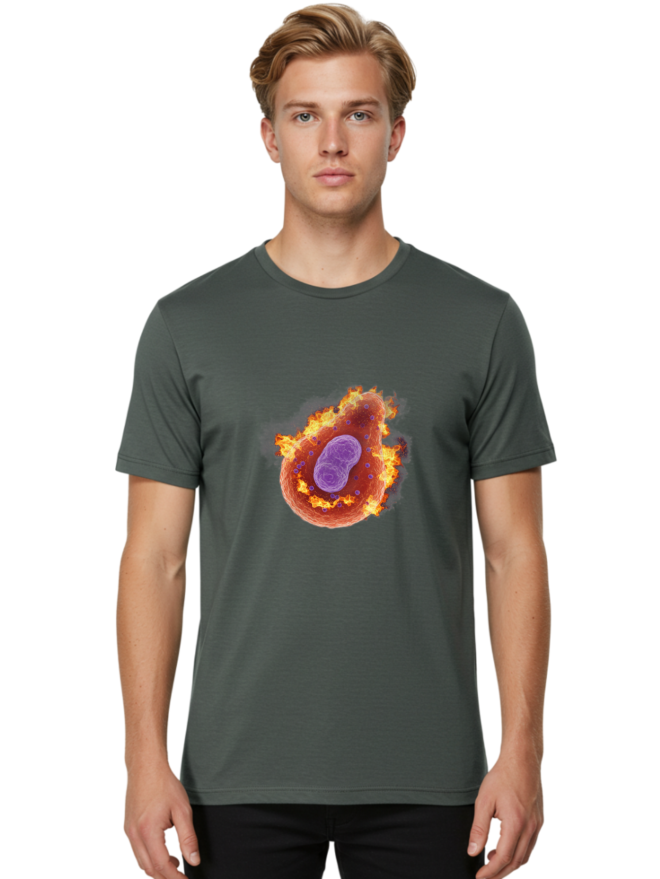 Pyroptosis-Cell Men'S Graphic Tee, 100% Cotton, Comfortable Casual Summer Wear, Machine Washable, Vintage Camera, Old Camera, Antique Camera, Black Camera, Classic Photography, Photography Equipment, Nostalgic Device, Film Camera, Camera Art Ban233