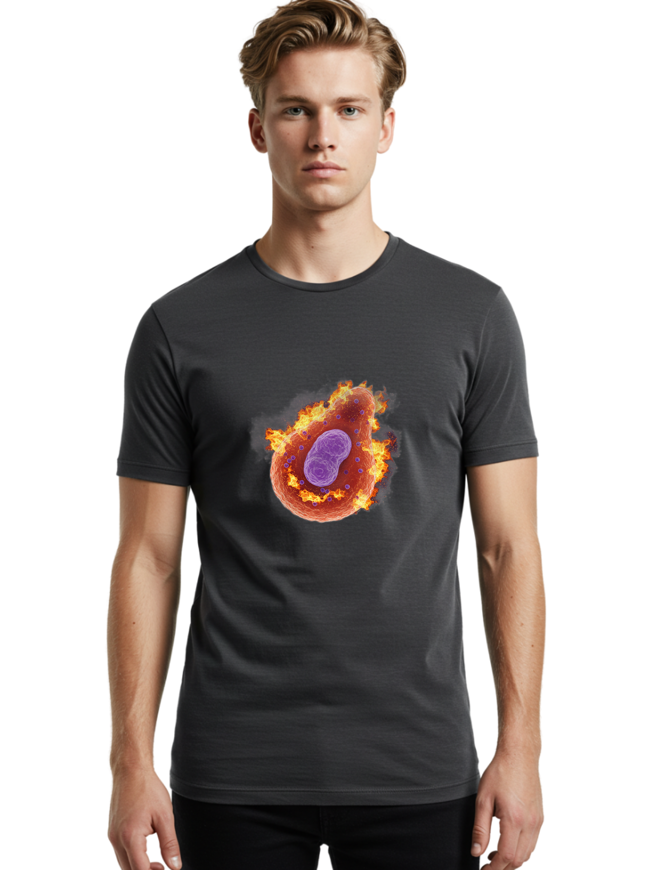 Pyroptosis-Cell Men'S Graphic Tee, 100% Cotton, Comfortable Casual Summer Wear, Machine Washable, Vintage Camera, Old Camera, Antique Camera, Black Camera, Classic Photography, Photography Equipment, Nostalgic Device, Film Camera, Camera Art Ban233