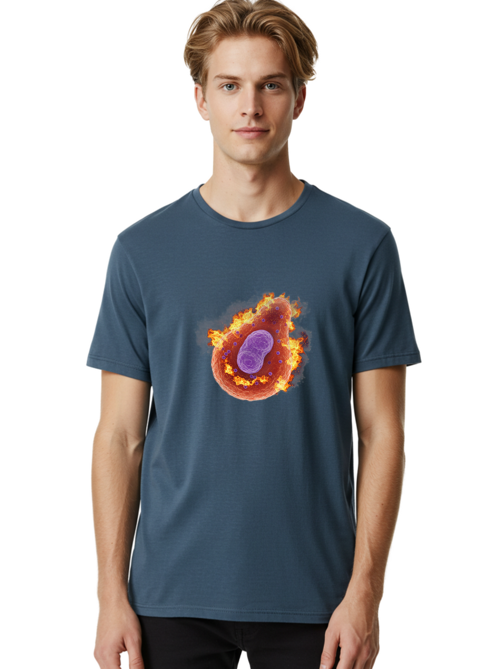 Pyroptosis-Cell Men'S Graphic Tee, 100% Cotton, Comfortable Casual Summer Wear, Machine Washable, Vintage Camera, Old Camera, Antique Camera, Black Camera, Classic Photography, Photography Equipment, Nostalgic Device, Film Camera, Camera Art Ban233