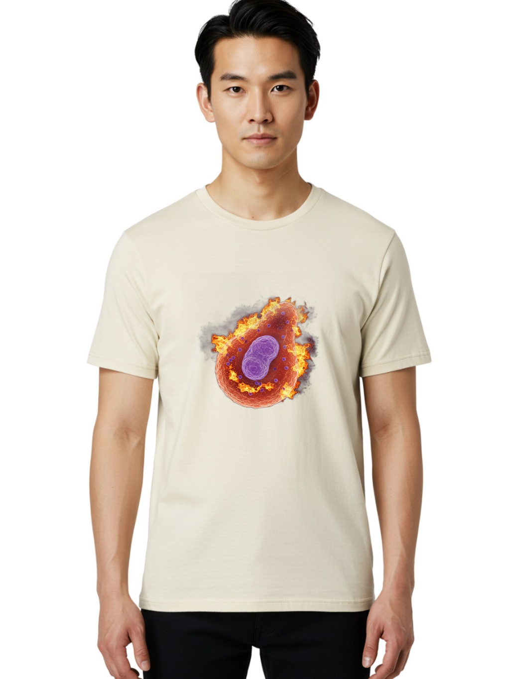 Pyroptosis-Cell Men'S Graphic Tee, 100% Cotton, Comfortable Casual Summer Wear, Machine Washable, Vintage Camera, Old Camera, Antique Camera, Black Camera, Classic Photography, Photography Equipment, Nostalgic Device, Film Camera, Camera Art Ban233