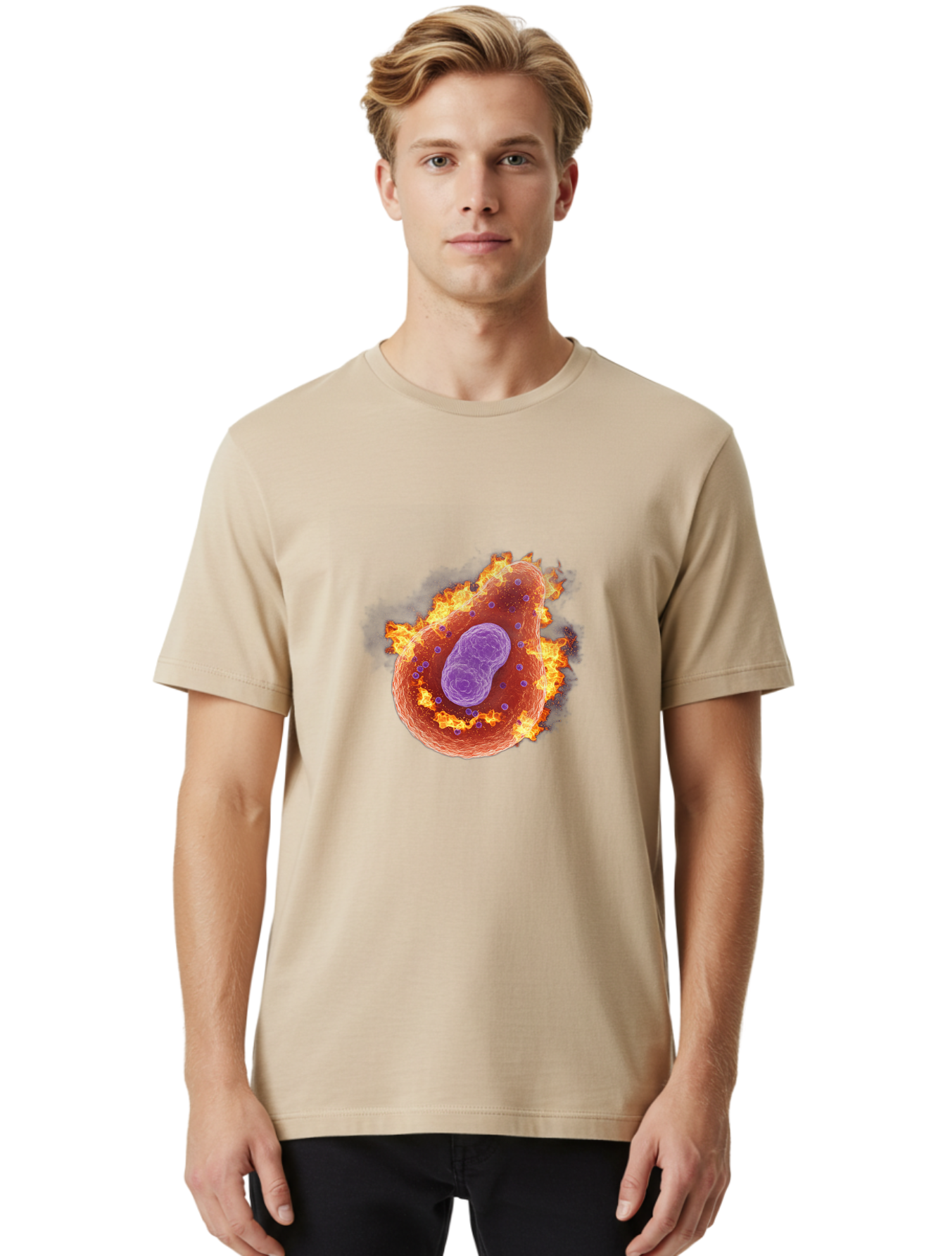 Pyroptosis-Cell Men'S Graphic Tee, 100% Cotton, Comfortable Casual Summer Wear, Machine Washable, Vintage Camera, Old Camera, Antique Camera, Black Camera, Classic Photography, Photography Equipment, Nostalgic Device, Film Camera, Camera Art Ban233
