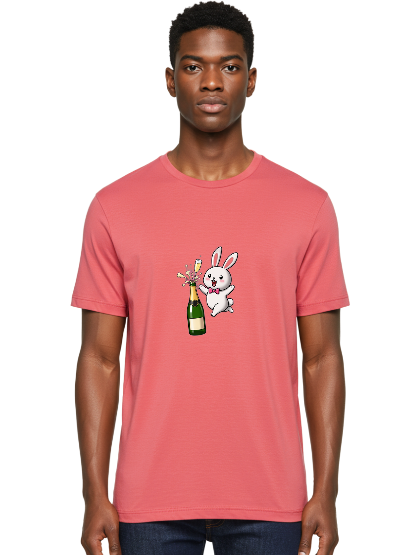 Rabbit-Celebrating Men'S Graphic Tee, 100% Cotton, Comfortable Casual Summer Wear, Machine Washable, Vintage Camera, Old Camera, Antique Camera, Black Camera, Classic Photography, Photography Equipment, Nostalgic Device, Film Camera, Ban237