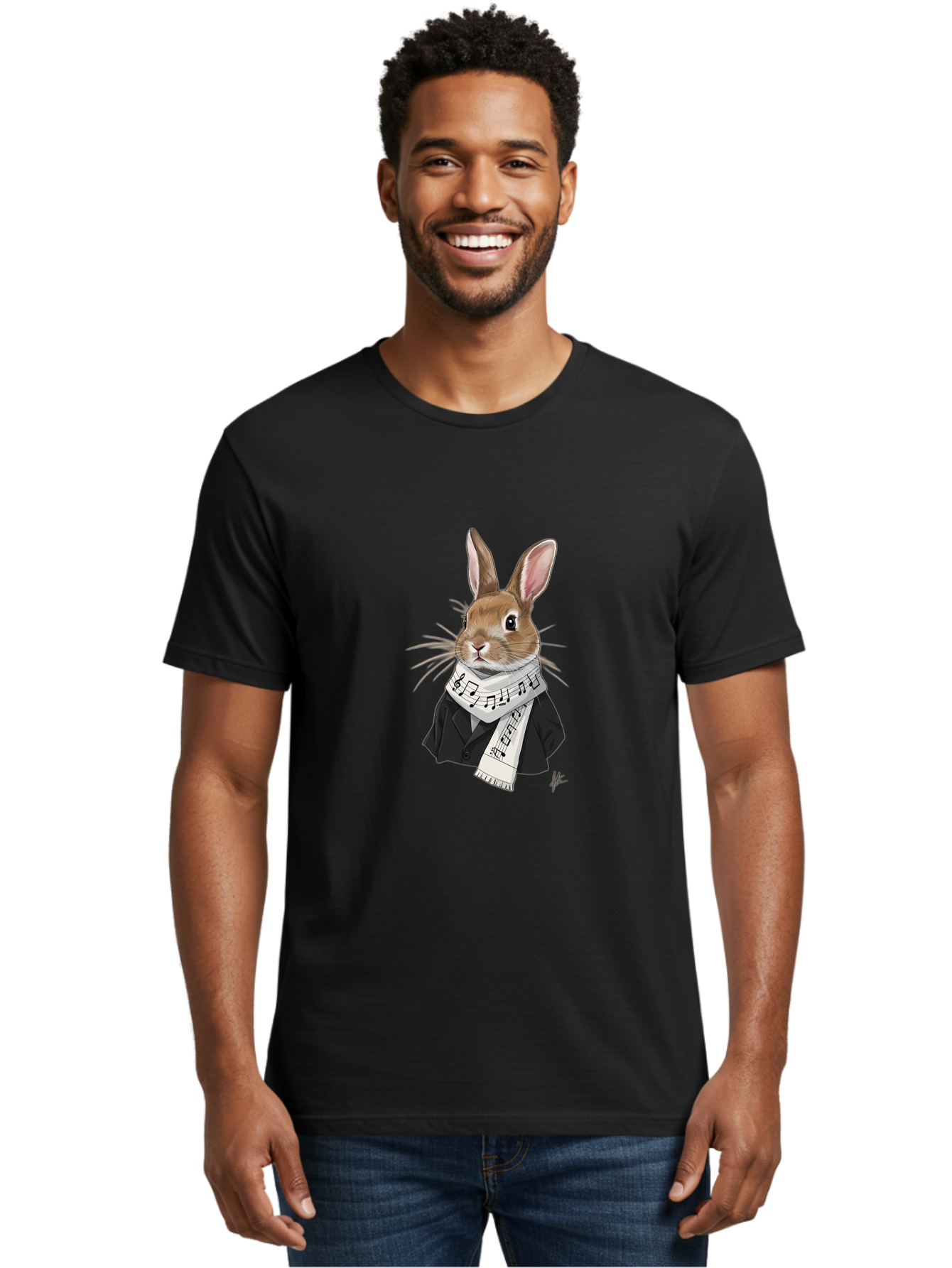 Rabbit-In-Music-Notes-Scarf Men'S Graphic Tee, 100% Cotton, Comfortable Casual Summer Wear, Machine Washable, Vintage Camera, Old Camera, Antique Camera, Black Camera, Classic Photography, Photography Equipment, Nostalgic Device, Film Camera, Ban238