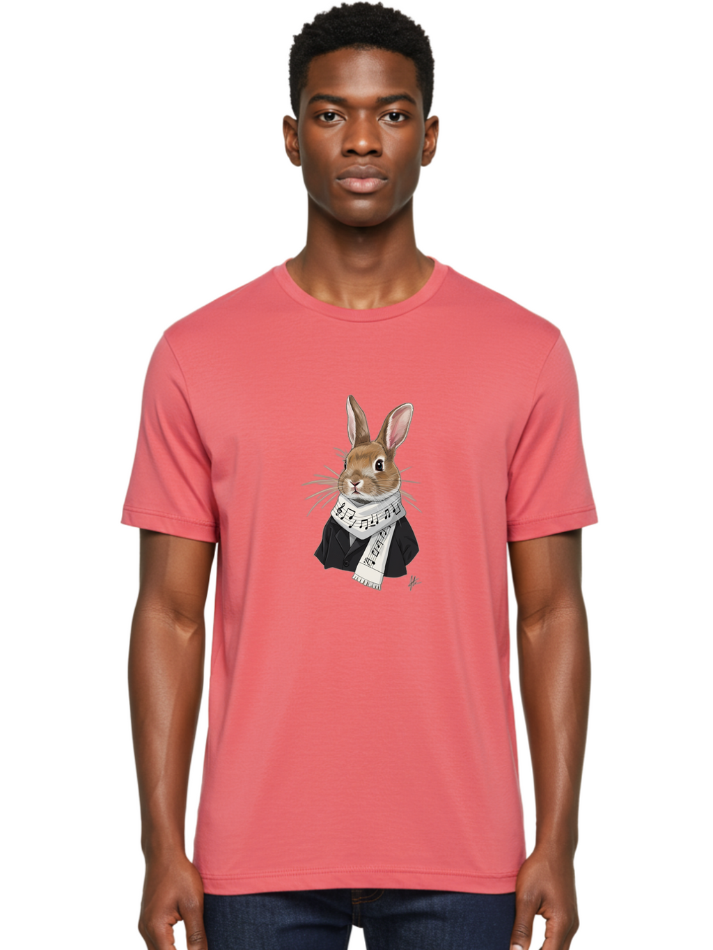 Rabbit-In-Music-Notes-Scarf Men'S Graphic Tee, 100% Cotton, Comfortable Casual Summer Wear, Machine Washable, Vintage Camera, Old Camera, Antique Camera, Black Camera, Classic Photography, Photography Equipment, Nostalgic Device, Film Camera, Ban238