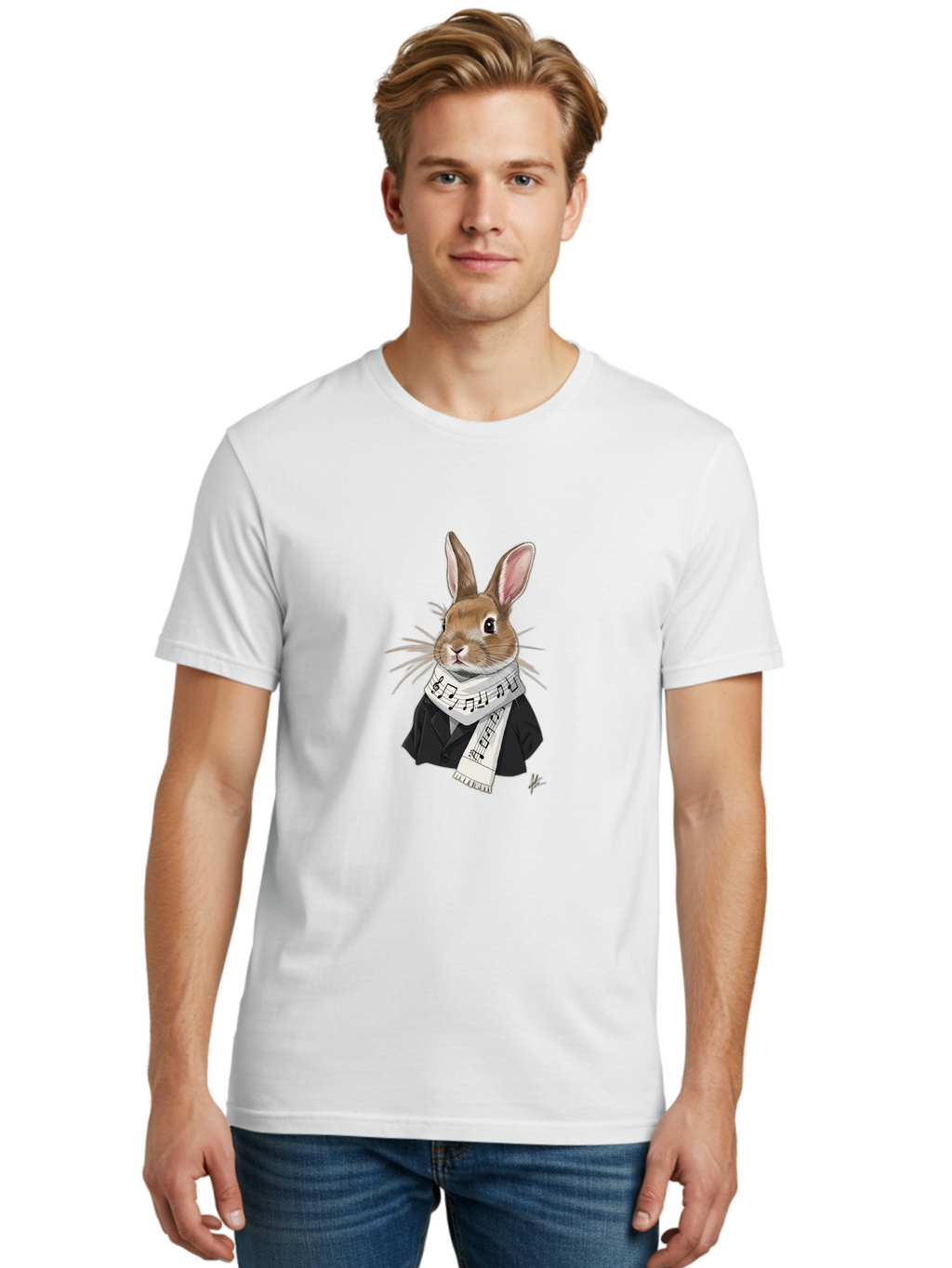 Rabbit-In-Music-Notes-Scarf Men'S Graphic Tee, 100% Cotton, Comfortable Casual Summer Wear, Machine Washable, Vintage Camera, Old Camera, Antique Camera, Black Camera, Classic Photography, Photography Equipment, Nostalgic Device, Film Camera, Ban238