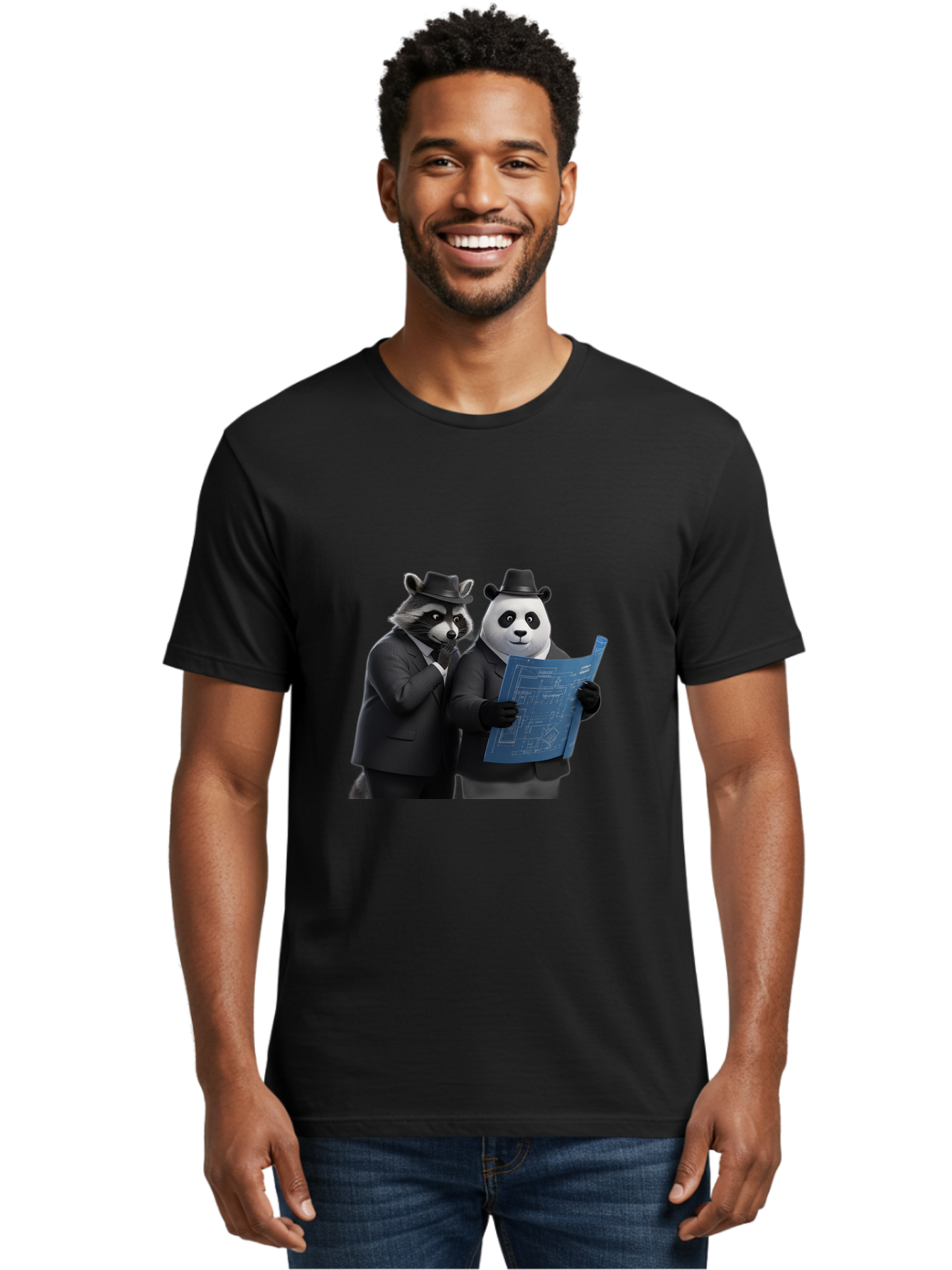 Raccoon-And-Panda Men'S Graphic Tee, 100% Cotton, Comfortable Casual Summer Wear, Machine Washable, Vintage Camera, Old Camera, Antique Camera, Black Camera, Classic Photography, Photography Equipment, Nostalgic Device, Film Camera, Camera Art Ban246