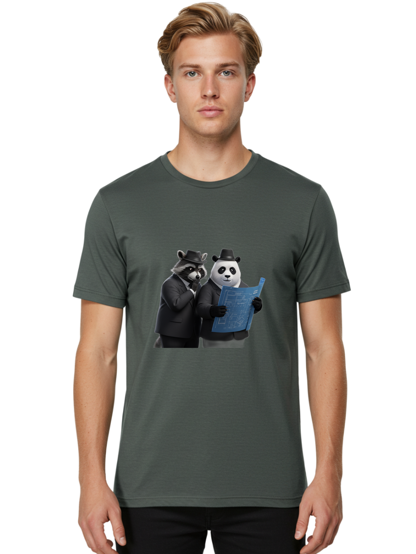 Raccoon-And-Panda Men'S Graphic Tee, 100% Cotton, Comfortable Casual Summer Wear, Machine Washable, Vintage Camera, Old Camera, Antique Camera, Black Camera, Classic Photography, Photography Equipment, Nostalgic Device, Film Camera, Camera Art Ban246