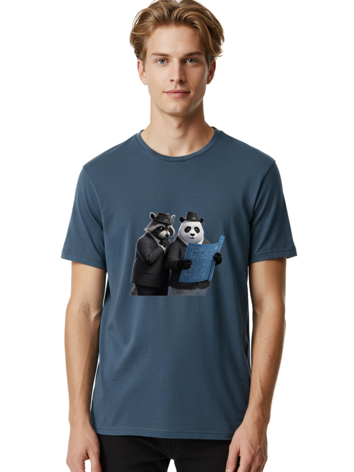 Raccoon-And-Panda Men'S Graphic Tee, 100% Cotton, Comfortable Casual Summer Wear, Machine Washable, Vintage Camera, Old Camera, Antique Camera, Black Camera, Classic Photography, Photography Equipment, Nostalgic Device, Film Camera, Camera Art Ban246
