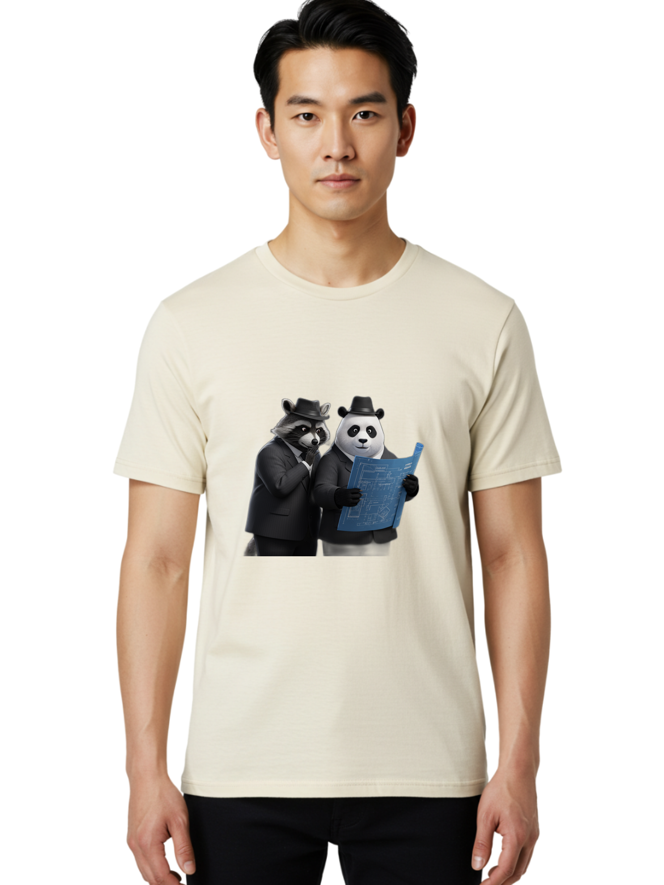 Raccoon-And-Panda Men'S Graphic Tee, 100% Cotton, Comfortable Casual Summer Wear, Machine Washable, Vintage Camera, Old Camera, Antique Camera, Black Camera, Classic Photography, Photography Equipment, Nostalgic Device, Film Camera, Camera Art Ban246