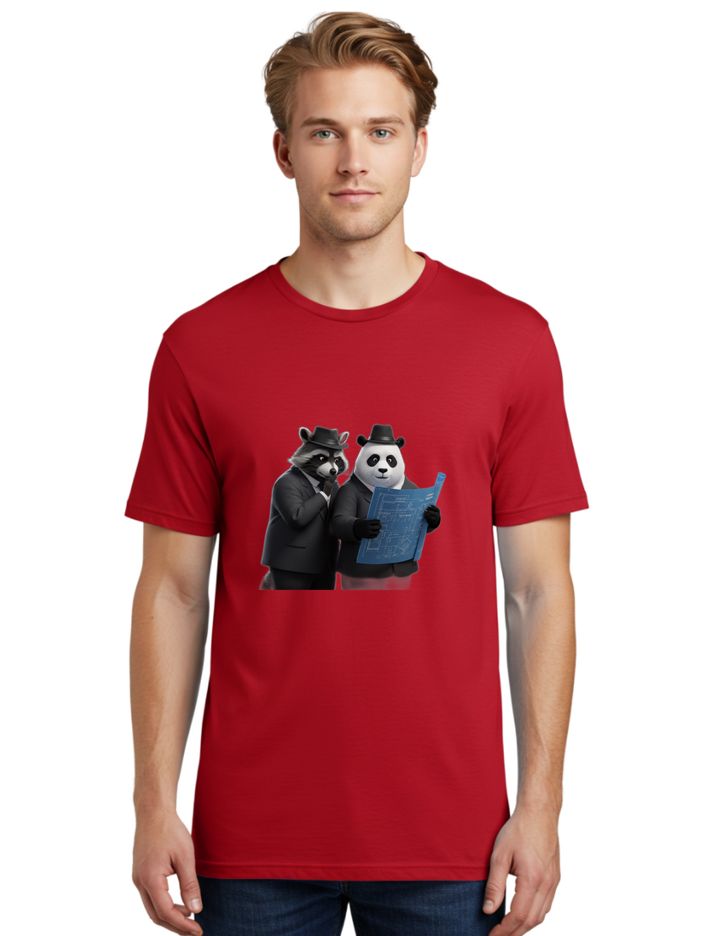Raccoon-And-Panda Men'S Graphic Tee, 100% Cotton, Comfortable Casual Summer Wear, Machine Washable, Vintage Camera, Old Camera, Antique Camera, Black Camera, Classic Photography, Photography Equipment, Nostalgic Device, Film Camera, Camera Art Ban246