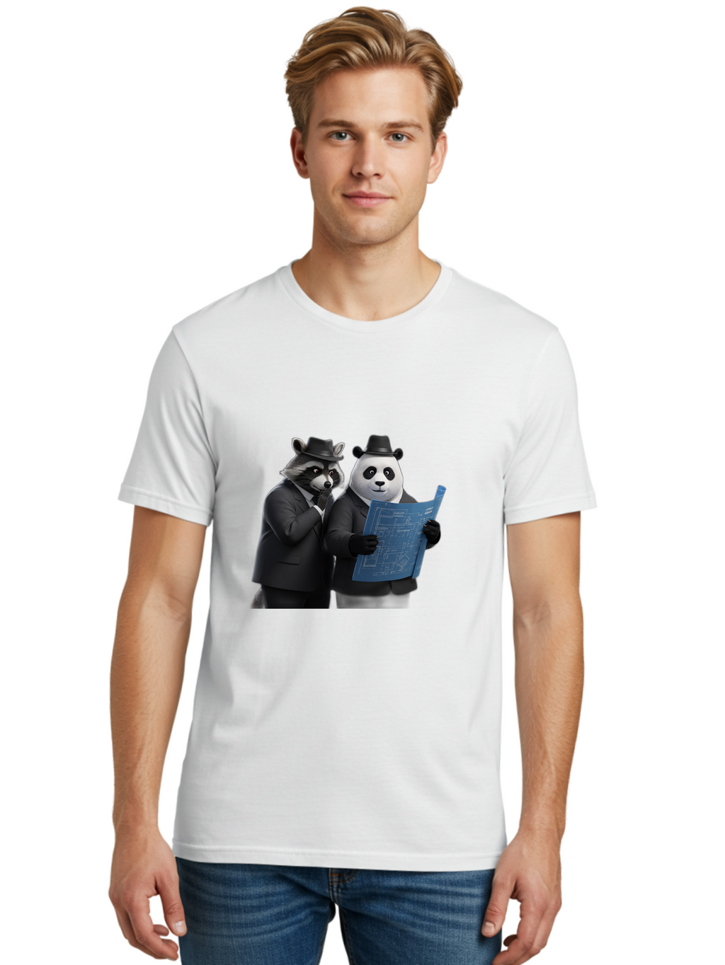 Raccoon-And-Panda Men'S Graphic Tee, 100% Cotton, Comfortable Casual Summer Wear, Machine Washable, Vintage Camera, Old Camera, Antique Camera, Black Camera, Classic Photography, Photography Equipment, Nostalgic Device, Film Camera, Camera Art Ban246