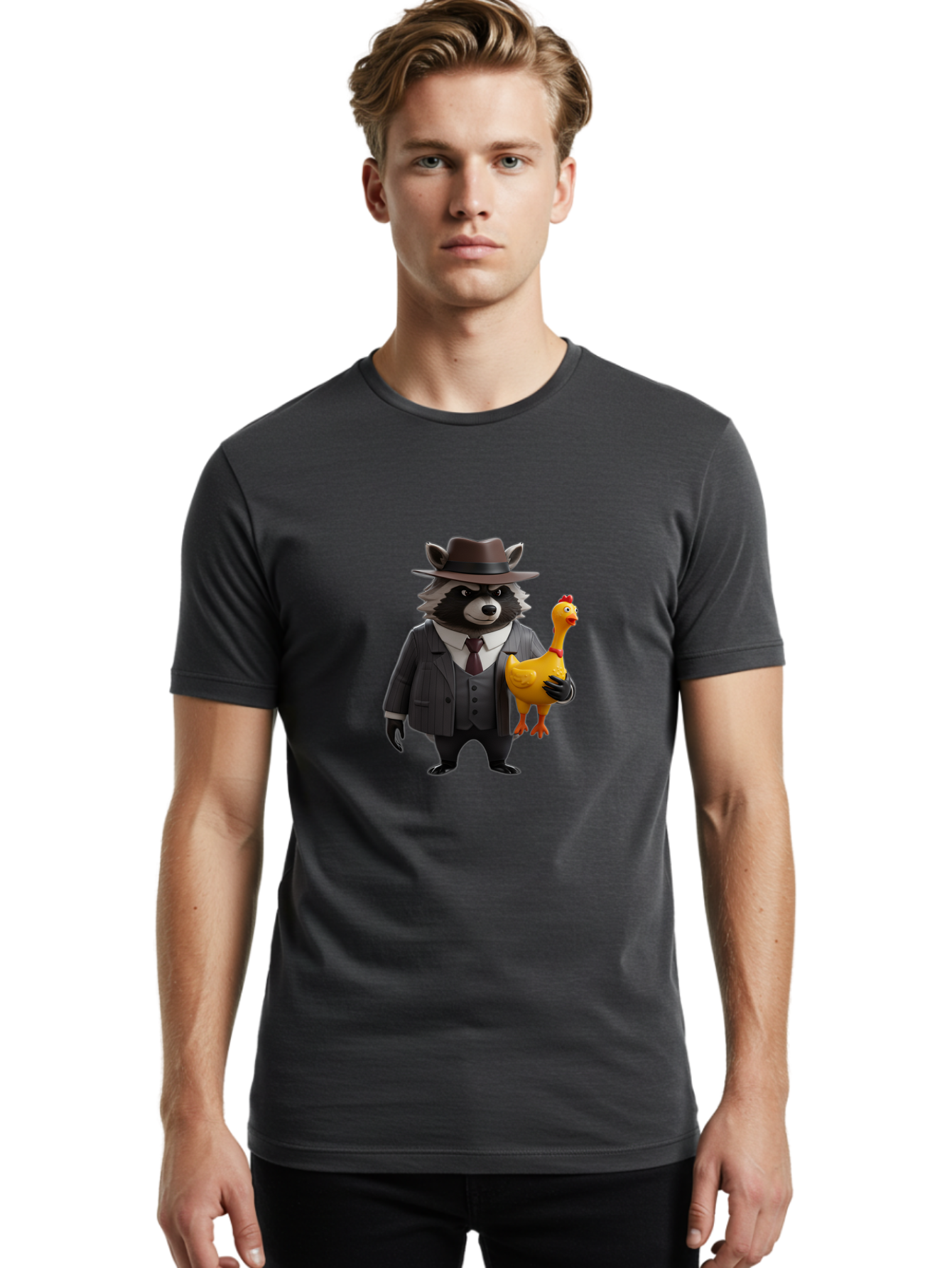 Raccoon-Dog-Private-Investigator Men'S Graphic Tee, 100% Cotton, Comfortable Casual Summer Wear, Machine Washable, Vintage Camera, Old Camera, Antique Camera, Black Camera, Classic Photography, Photography Equipment, Nostalgic Device, Ban248