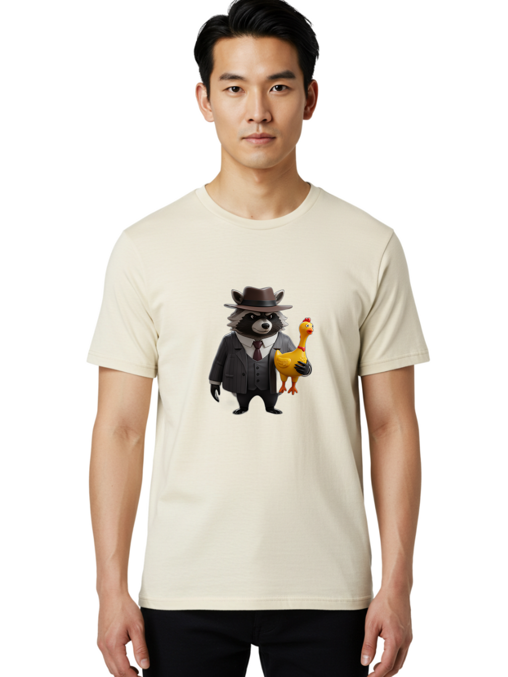 Raccoon-Dog-Private-Investigator Men'S Graphic Tee, 100% Cotton, Comfortable Casual Summer Wear, Machine Washable, Vintage Camera, Old Camera, Antique Camera, Black Camera, Classic Photography, Photography Equipment, Nostalgic Device, Ban248