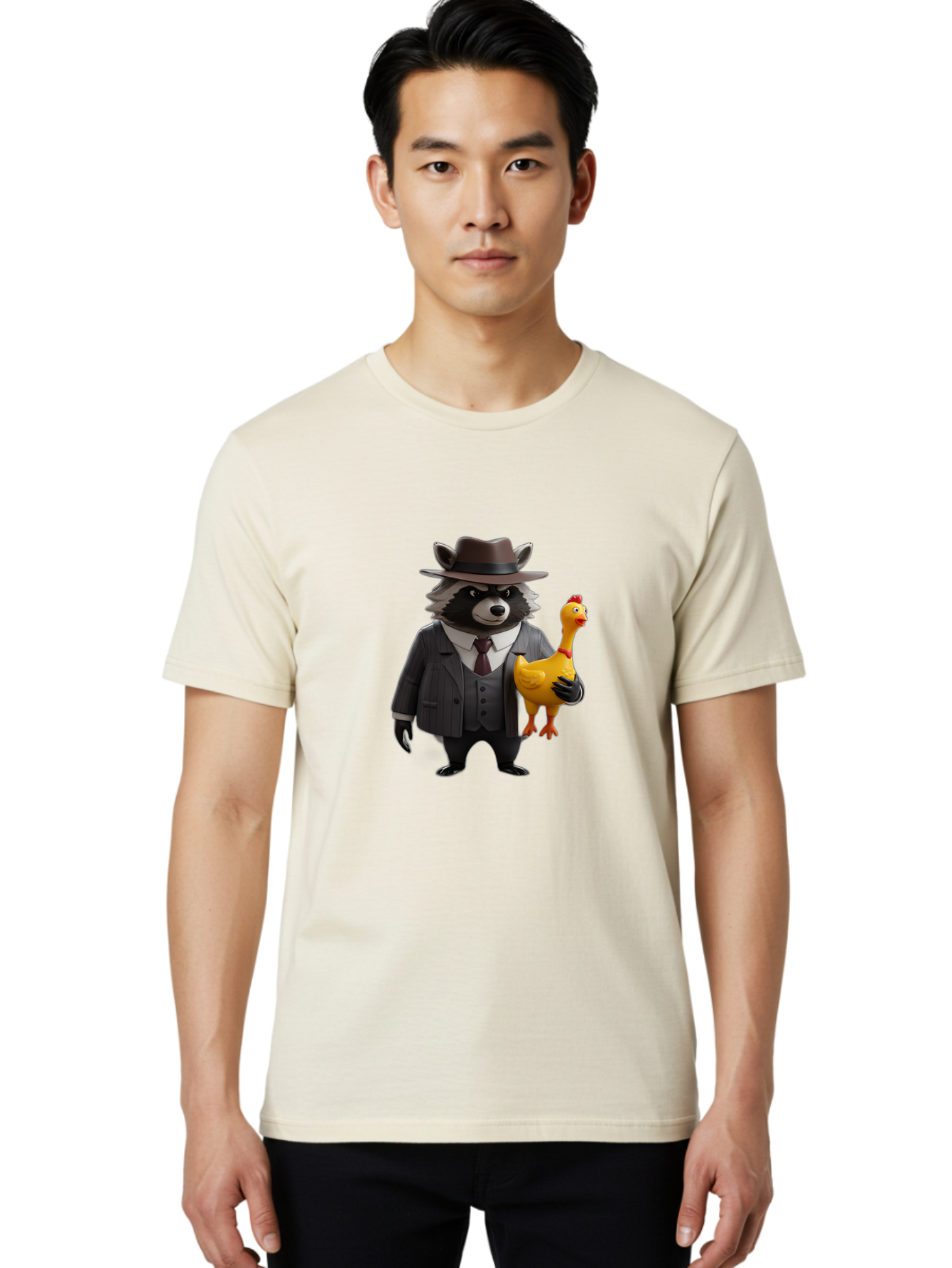 Raccoon-Dog-Private-Investigator Men'S Graphic Tee, 100% Cotton, Comfortable Casual Summer Wear, Machine Washable, Vintage Camera, Old Camera, Antique Camera, Black Camera, Classic Photography, Photography Equipment, Nostalgic Device, Ban248