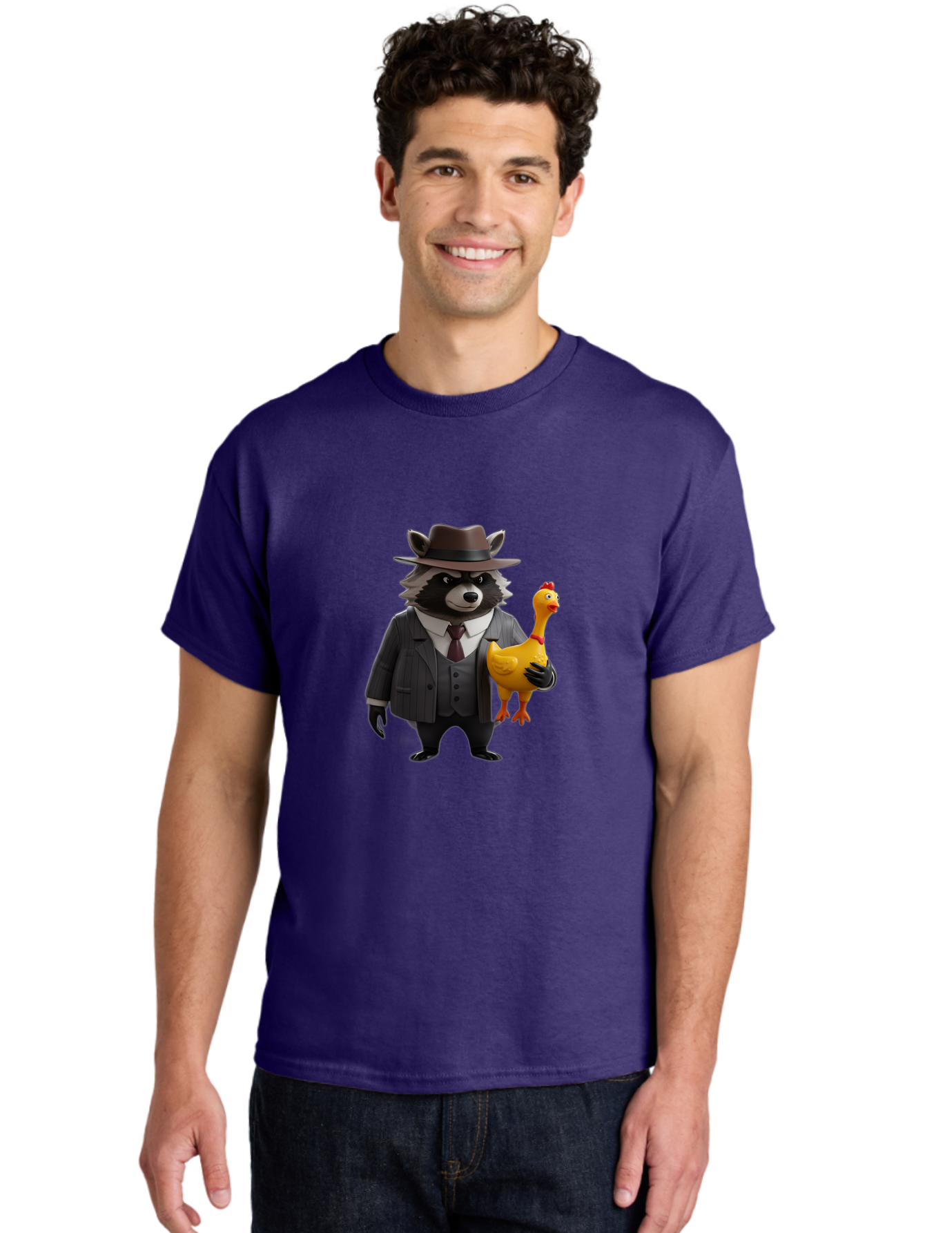 Raccoon-Dog-Private-Investigator Men'S Graphic Tee, 100% Cotton, Comfortable Casual Summer Wear, Machine Washable, Vintage Camera, Old Camera, Antique Camera, Black Camera, Classic Photography, Photography Equipment, Nostalgic Device, Ban248