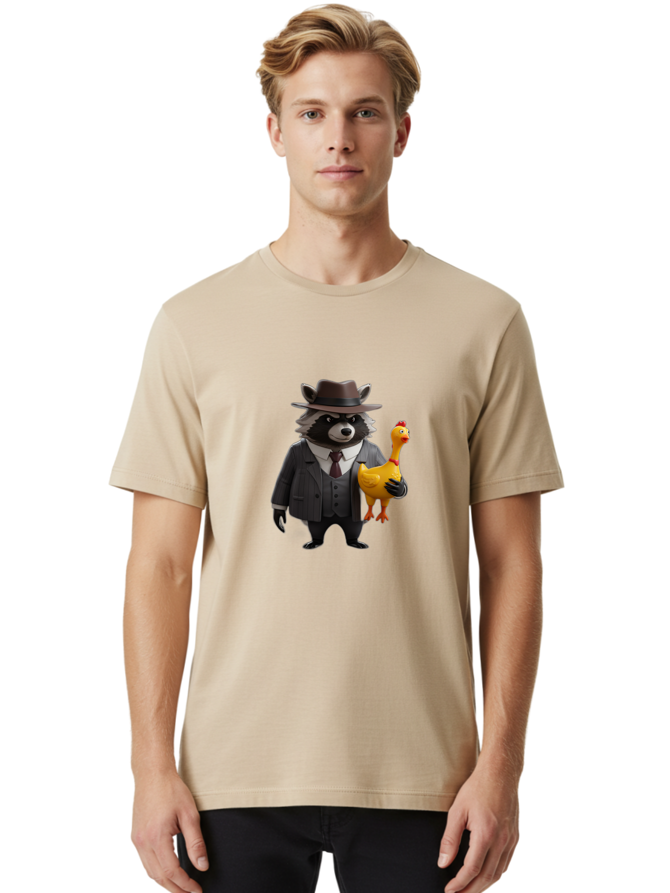 Raccoon-Dog-Private-Investigator Men'S Graphic Tee, 100% Cotton, Comfortable Casual Summer Wear, Machine Washable, Vintage Camera, Old Camera, Antique Camera, Black Camera, Classic Photography, Photography Equipment, Nostalgic Device, Ban248