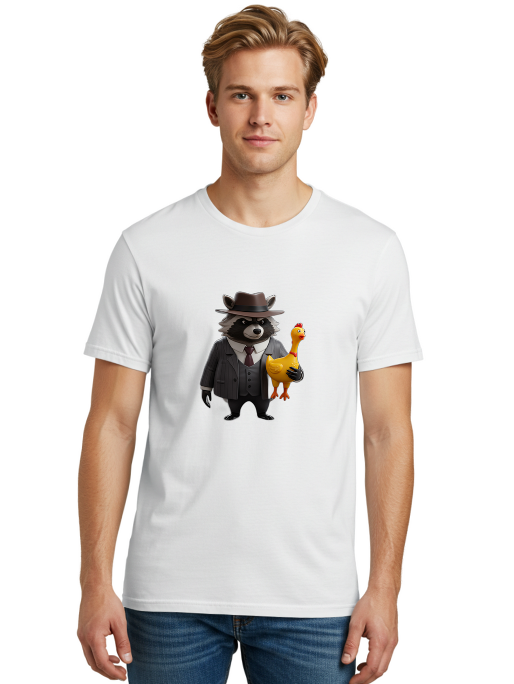 Raccoon-Dog-Private-Investigator Men'S Graphic Tee, 100% Cotton, Comfortable Casual Summer Wear, Machine Washable, Vintage Camera, Old Camera, Antique Camera, Black Camera, Classic Photography, Photography Equipment, Nostalgic Device, Ban248