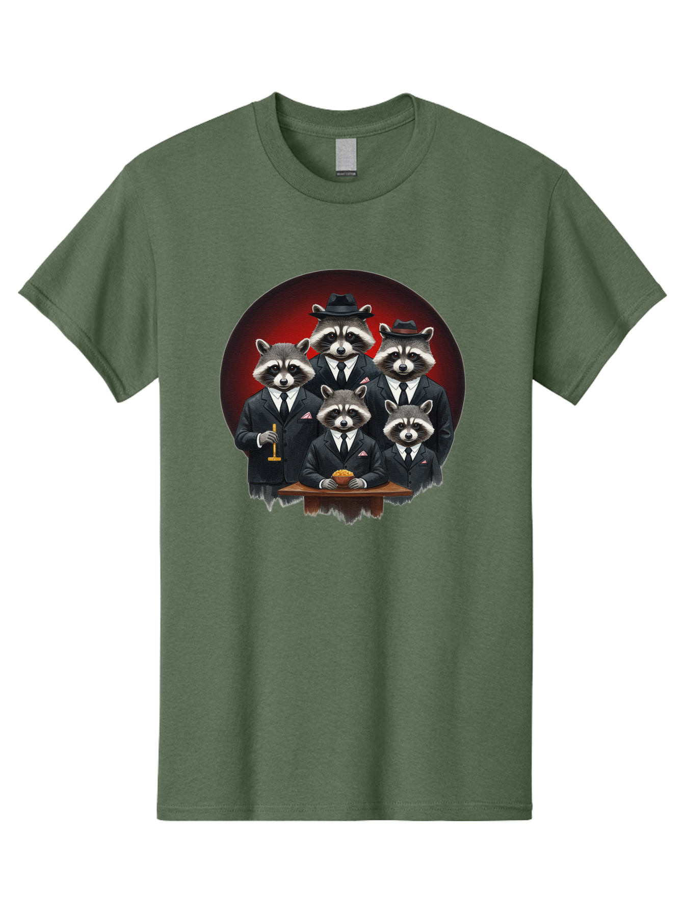 Raccoon-Gangsters Men'S Graphic Tee, 100% Cotton, Comfortable Casual Summer Wear, Machine Washable, Vintage Camera, Old Camera, Antique Camera, Black Camera, Classic Photography, Photography Equipment, Nostalgic Device, Film Camera, Camera Art Ban249