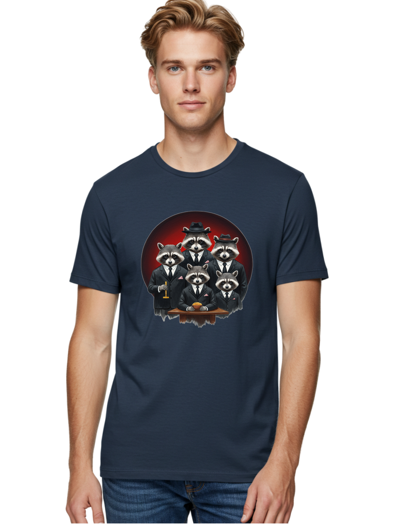 Raccoon-Gangsters Men'S Graphic Tee, 100% Cotton, Comfortable Casual Summer Wear, Machine Washable, Vintage Camera, Old Camera, Antique Camera, Black Camera, Classic Photography, Photography Equipment, Nostalgic Device, Film Camera, Camera Art Ban249