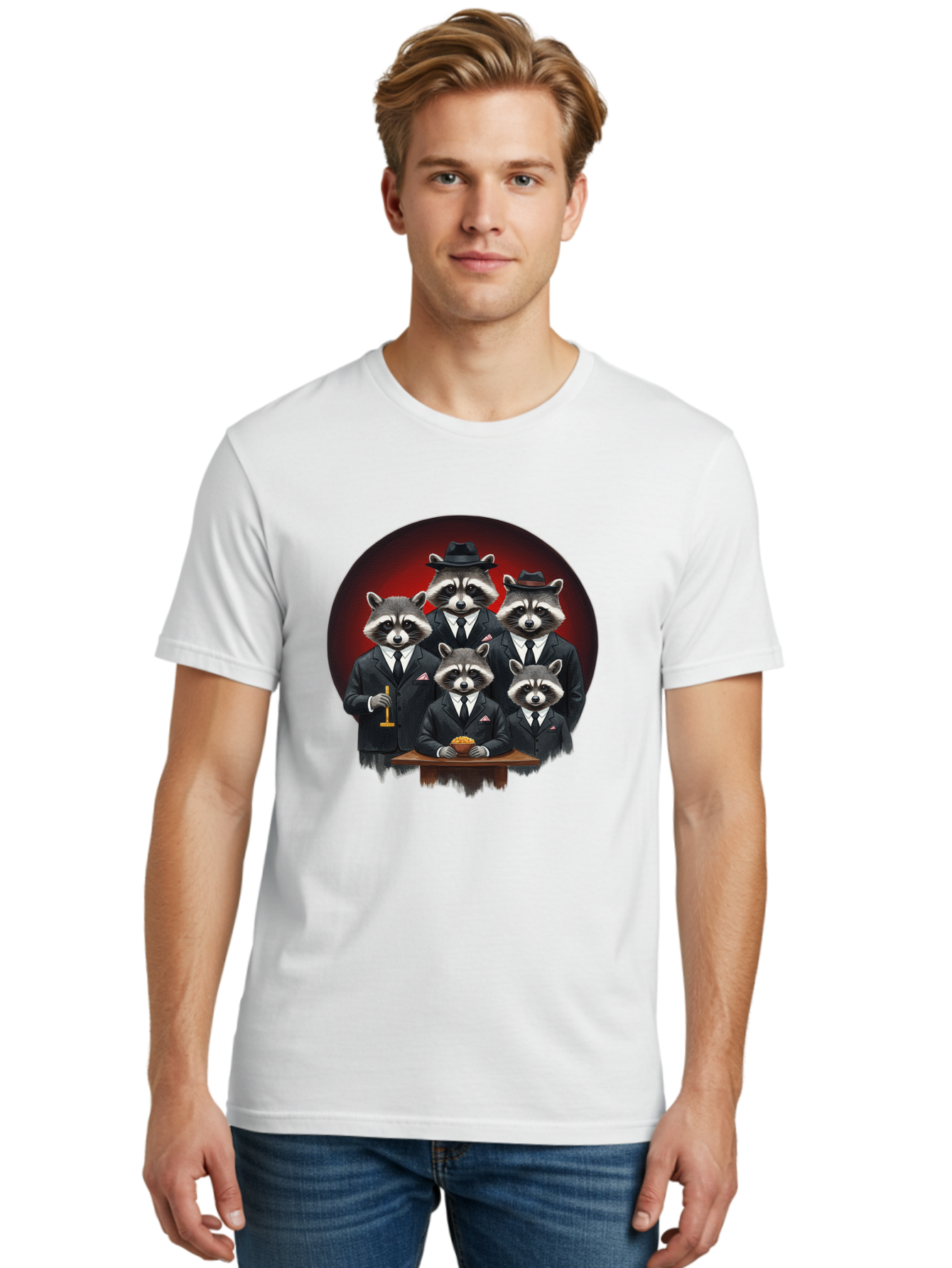 Raccoon-Gangsters Men'S Graphic Tee, 100% Cotton, Comfortable Casual Summer Wear, Machine Washable, Vintage Camera, Old Camera, Antique Camera, Black Camera, Classic Photography, Photography Equipment, Nostalgic Device, Film Camera, Camera Art Ban249