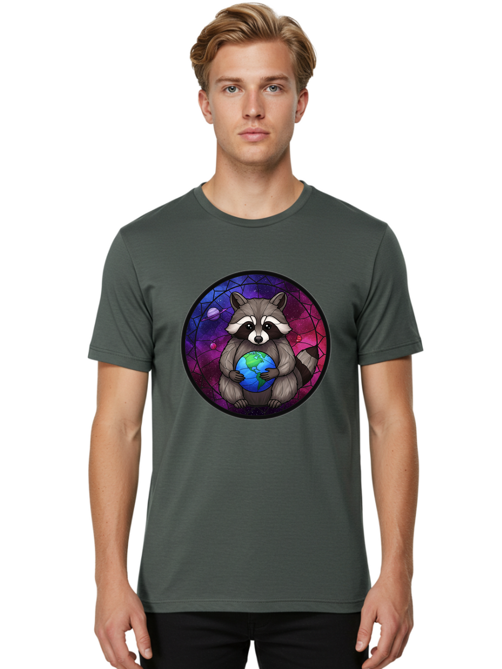 Raccoon-Hugging-Earth Men'S Graphic Tee, 100% Cotton, Comfortable Casual Summer Wear, Machine Washable, Vintage Camera, Old Camera, Antique Camera, Black Camera, Classic Photography, Photography Equipment, Nostalgic Device, Film Camera, Ban251