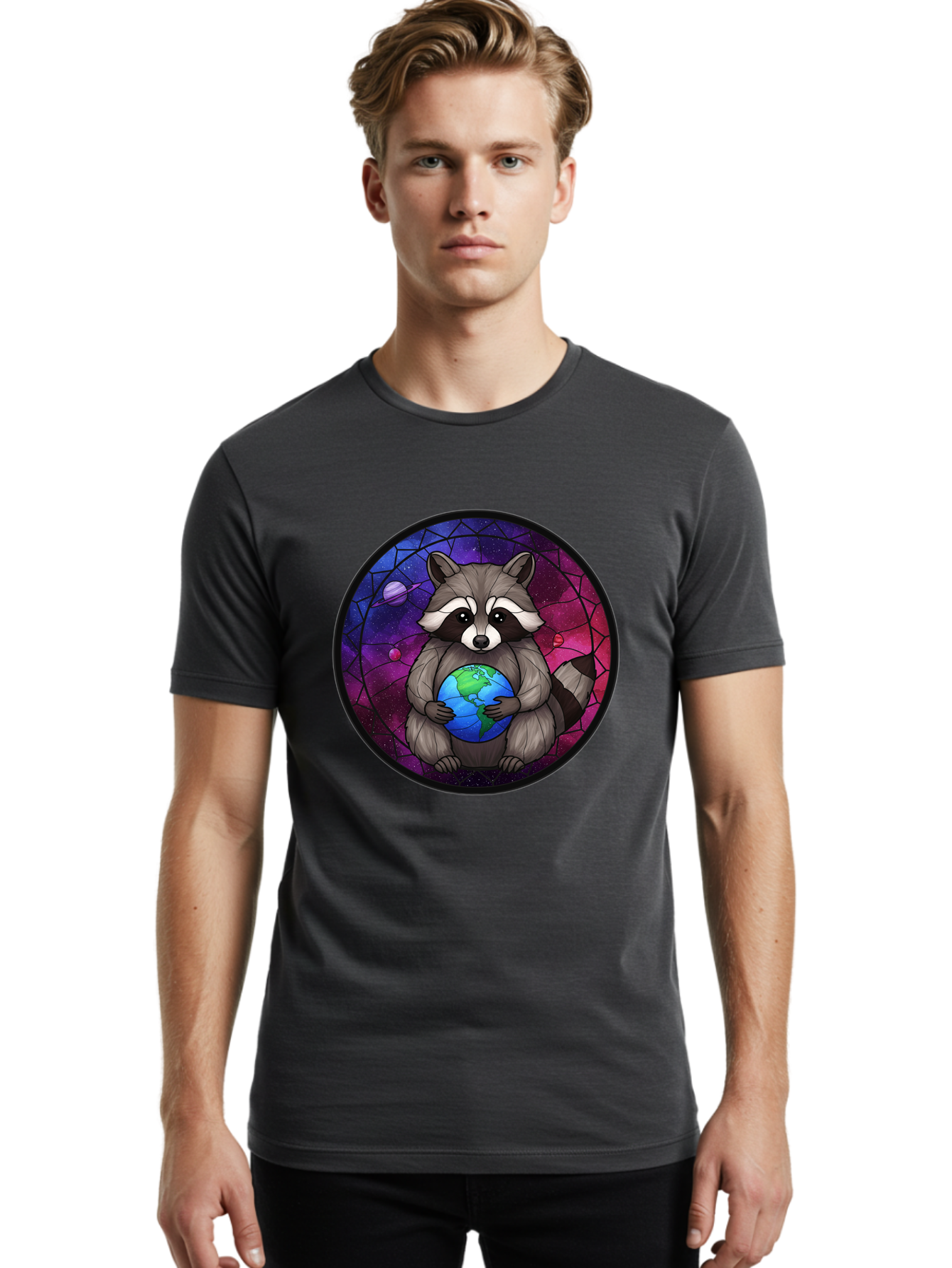 Raccoon-Hugging-Earth Men'S Graphic Tee, 100% Cotton, Comfortable Casual Summer Wear, Machine Washable, Vintage Camera, Old Camera, Antique Camera, Black Camera, Classic Photography, Photography Equipment, Nostalgic Device, Film Camera, Ban251