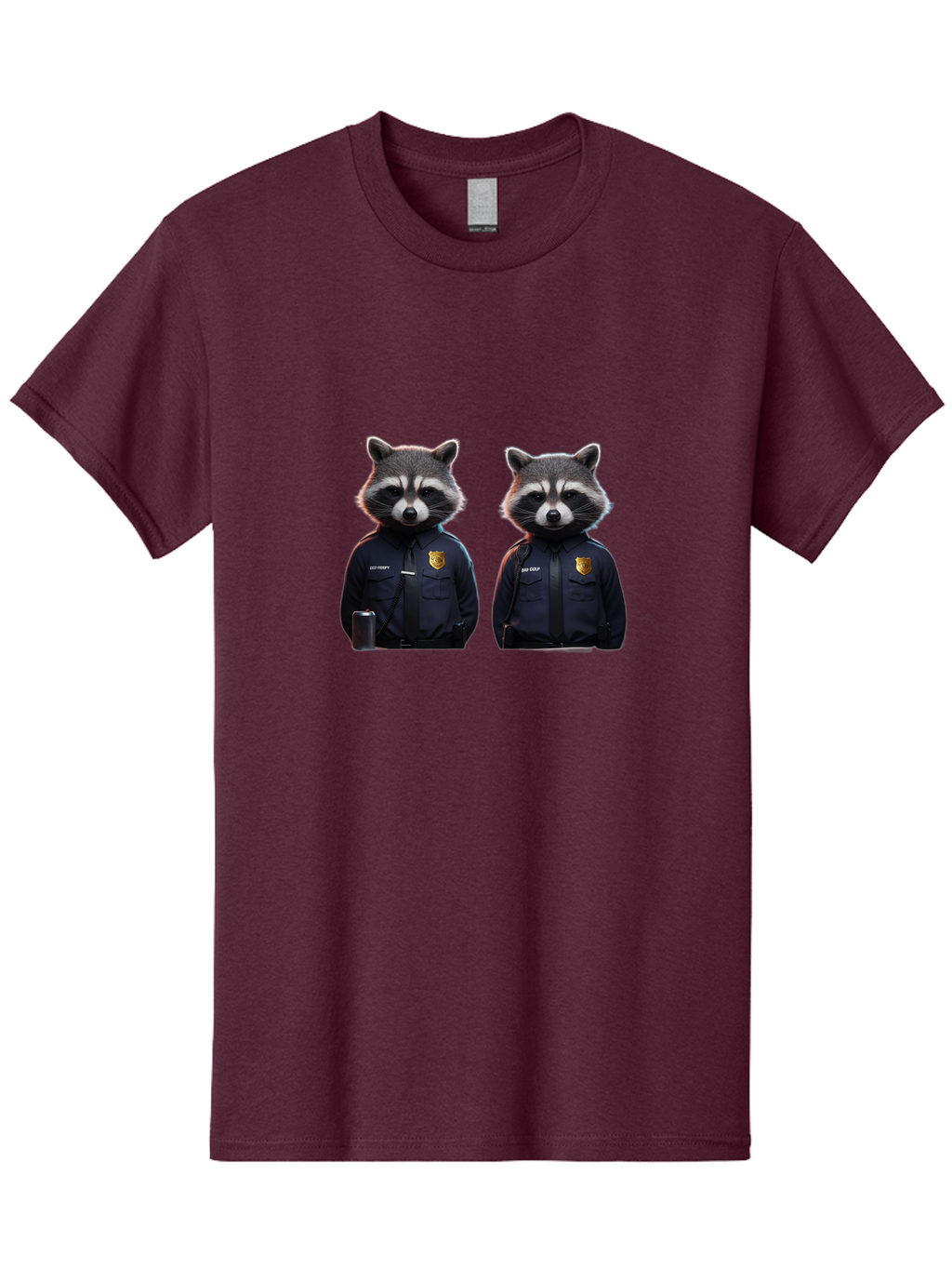 Raccoon-Police Men'S Graphic Tee, 100% Cotton, Comfortable Casual Summer Wear, Machine Washable, Vintage Camera, Old Camera, Antique Camera, Black Camera, Classic Photography, Photography Equipment, Nostalgic Device, Film Camera, Camera Art Ban252