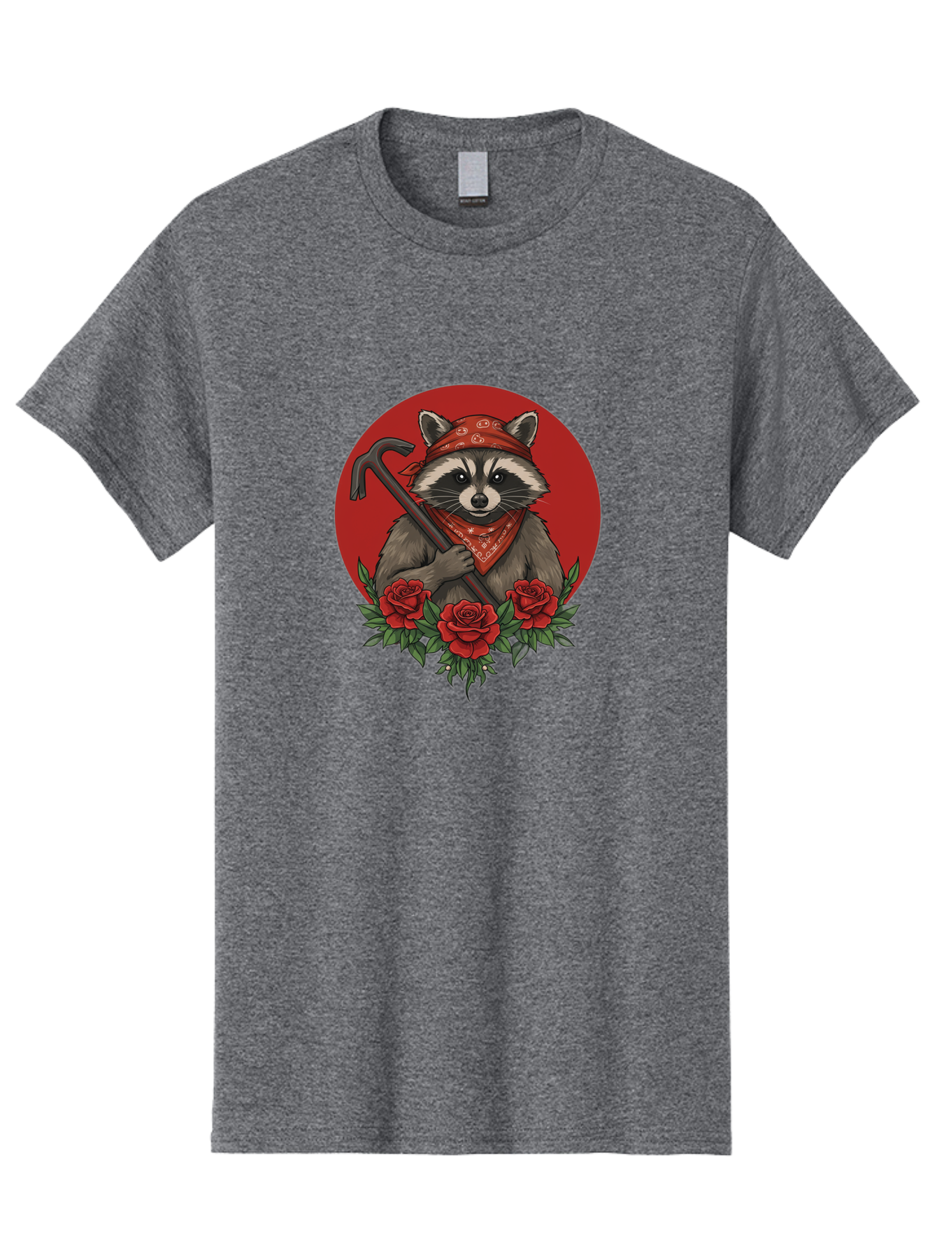 Raccoon-With-Crowbar-And-Roses Men'S Graphic Tee, 100% Cotton, Comfortable Casual Summer Wear, Machine Washable, Vintage Camera, Old Camera, Antique Camera, Black Camera, Classic Photography, Photography Equipment, Nostalgic Device, Ban253