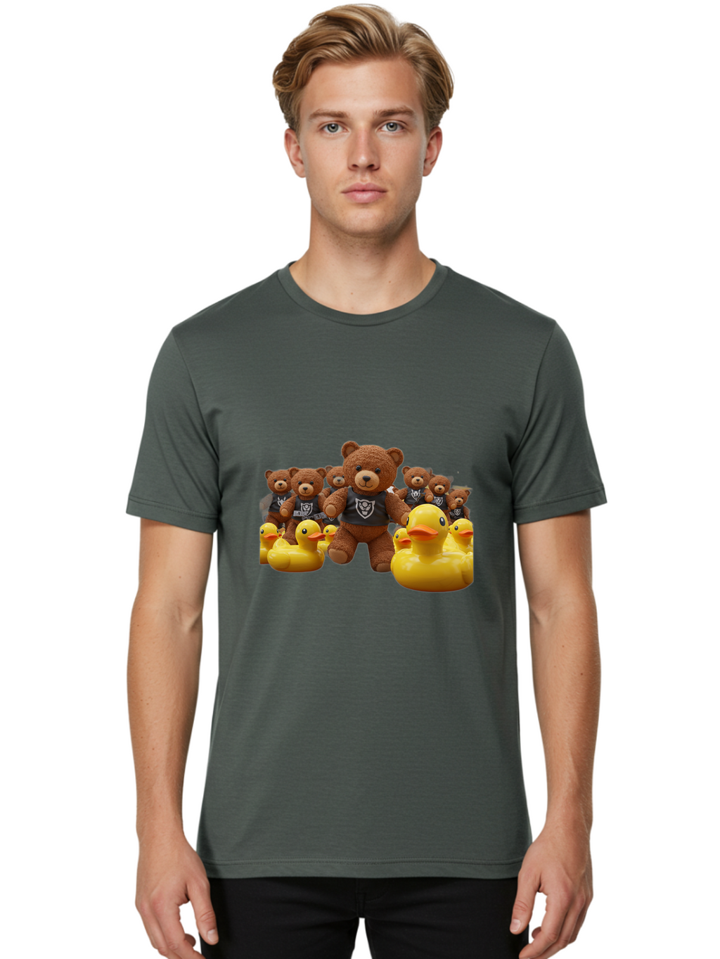 Raiders-Teddy-Bears-And-Rubber-Ducks Men'S Graphic Tee, 100% Cotton, Comfortable Casual Summer Wear, Machine Washable, Vintage Camera, Old Camera, Antique Camera, Black Camera, Classic Photography, Photography Equipment, Nostalgic Device, Ban257