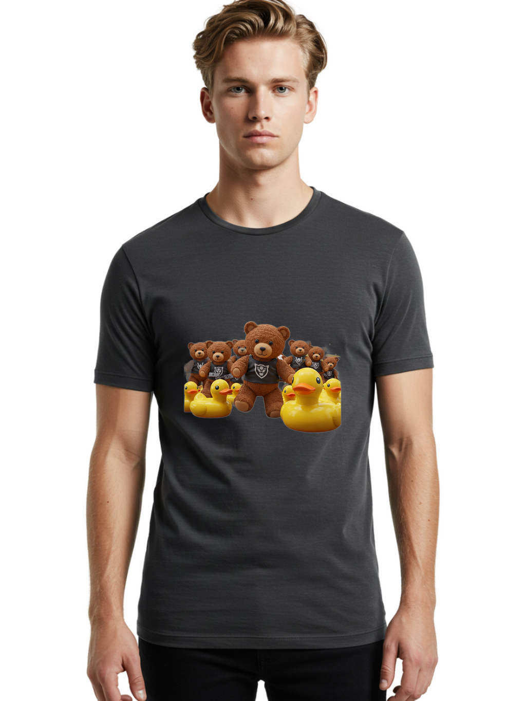 Raiders-Teddy-Bears-And-Rubber-Ducks Men'S Graphic Tee, 100% Cotton, Comfortable Casual Summer Wear, Machine Washable, Vintage Camera, Old Camera, Antique Camera, Black Camera, Classic Photography, Photography Equipment, Nostalgic Device, Ban257