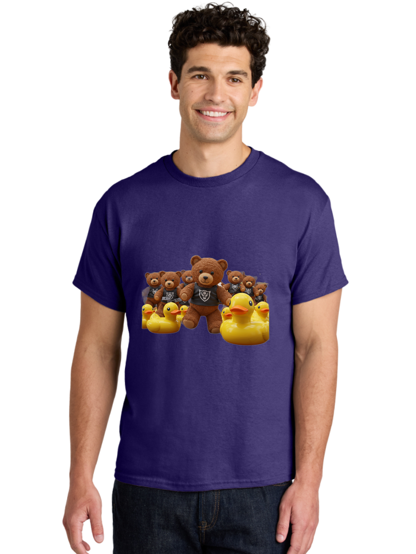 Raiders-Teddy-Bears-And-Rubber-Ducks Men'S Graphic Tee, 100% Cotton, Comfortable Casual Summer Wear, Machine Washable, Vintage Camera, Old Camera, Antique Camera, Black Camera, Classic Photography, Photography Equipment, Nostalgic Device, Ban257