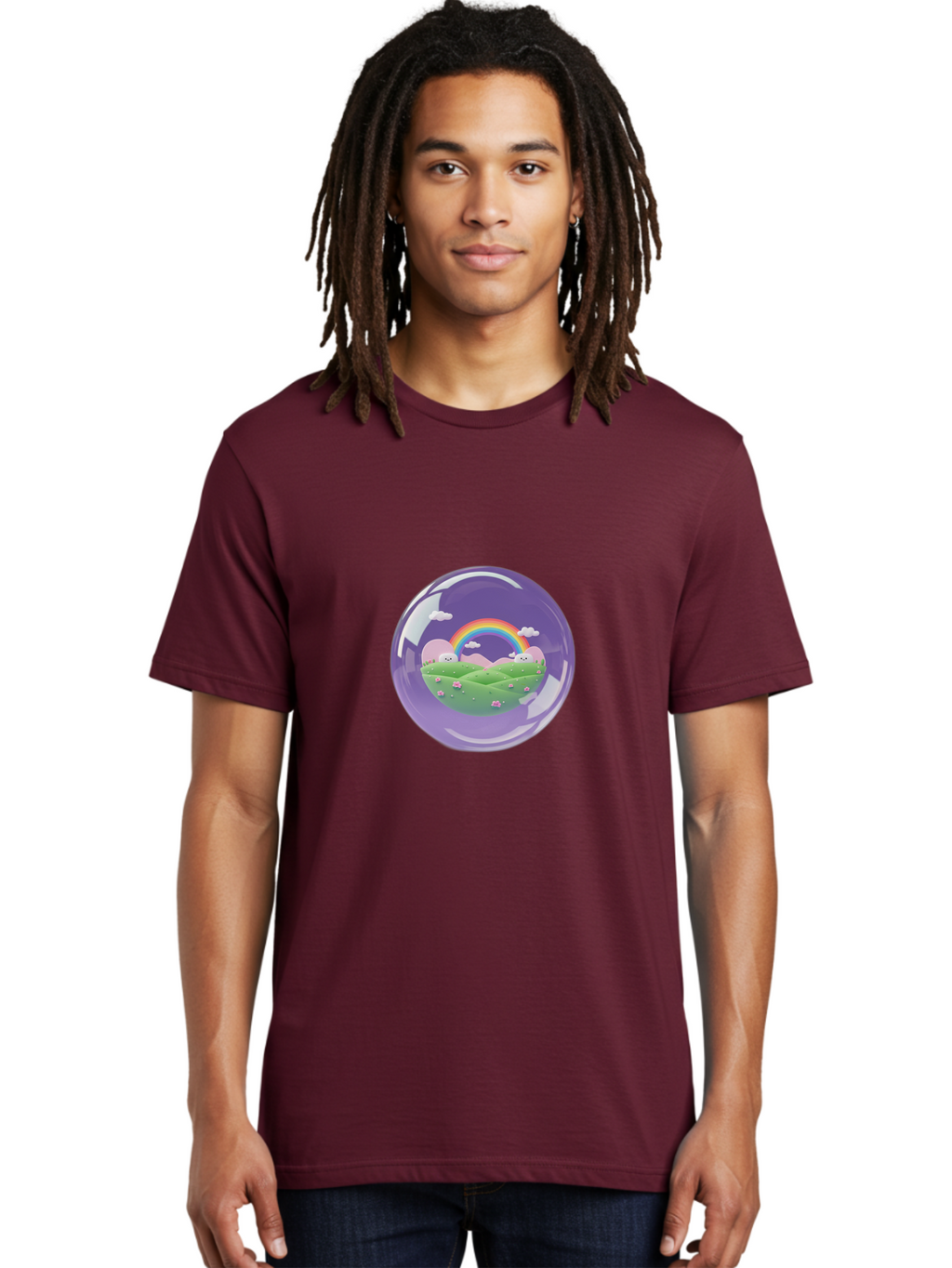 Rainbow-Bubble Men'S Graphic Tee, 100% Cotton, Comfortable Casual Summer Wear, Machine Washable, Vintage Camera, Old Camera, Antique Camera, Black Camera, Classic Photography, Photography Equipment, Nostalgic Device, Film Camera, Camera Art Ban258