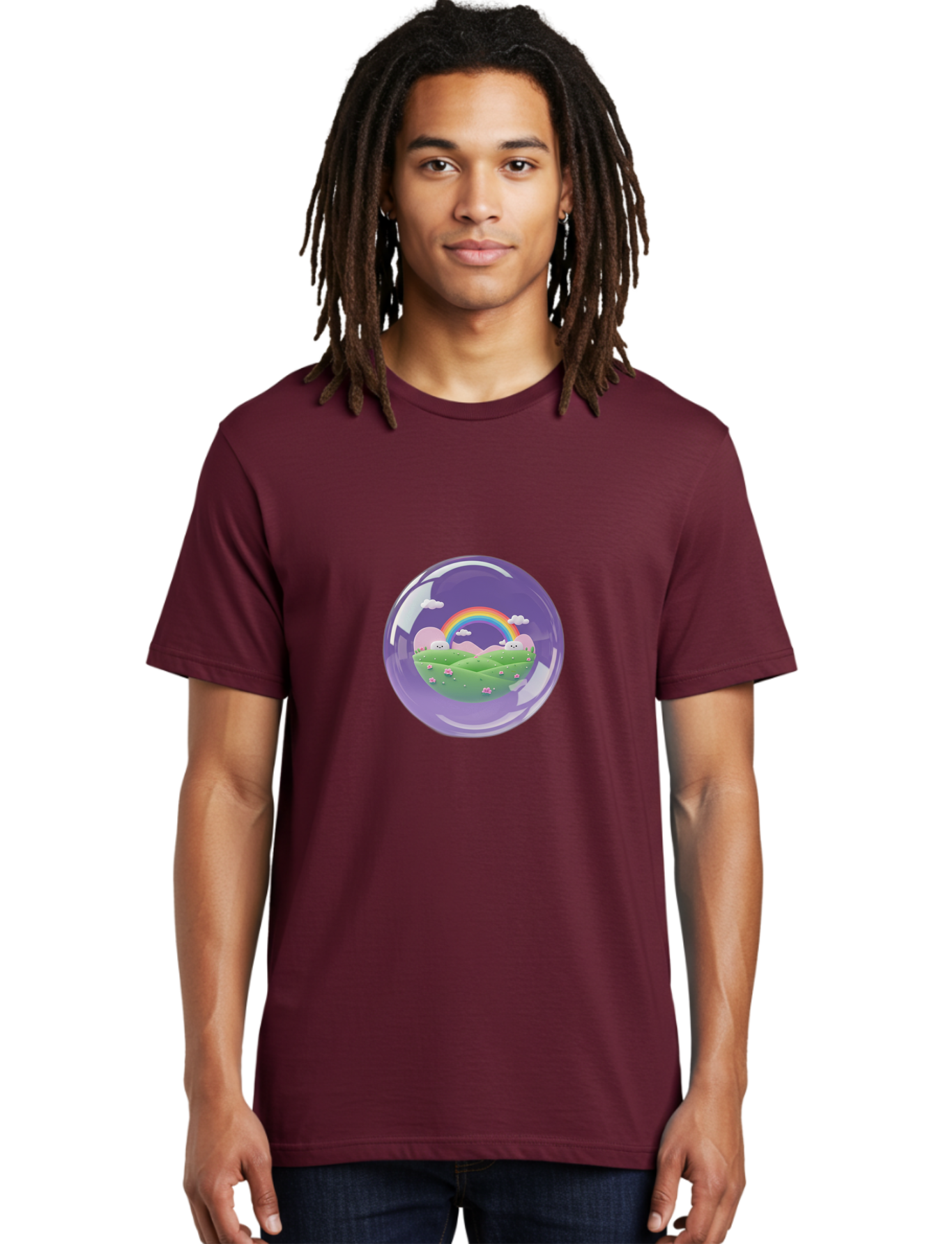 Rainbow-Bubble Men'S Graphic Tee, 100% Cotton, Comfortable Casual Summer Wear, Machine Washable, Vintage Camera, Old Camera, Antique Camera, Black Camera, Classic Photography, Photography Equipment, Nostalgic Device, Film Camera, Camera Art Ban258