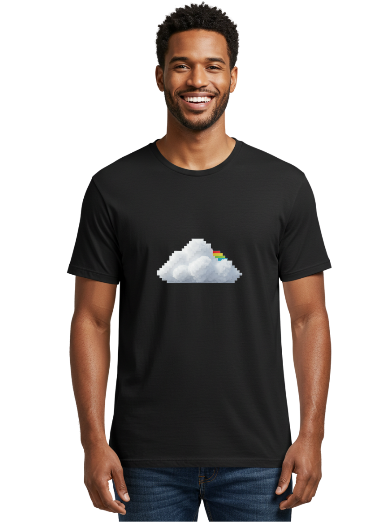 Rainbow-Cloud Men'S Graphic Tee, 100% Cotton, Comfortable Casual Summer Wear, Machine Washable, Vintage Camera, Old Camera, Antique Camera, Black Camera, Classic Photography, Photography Equipment, Nostalgic Device, Film Camera, Camera Art Ban260